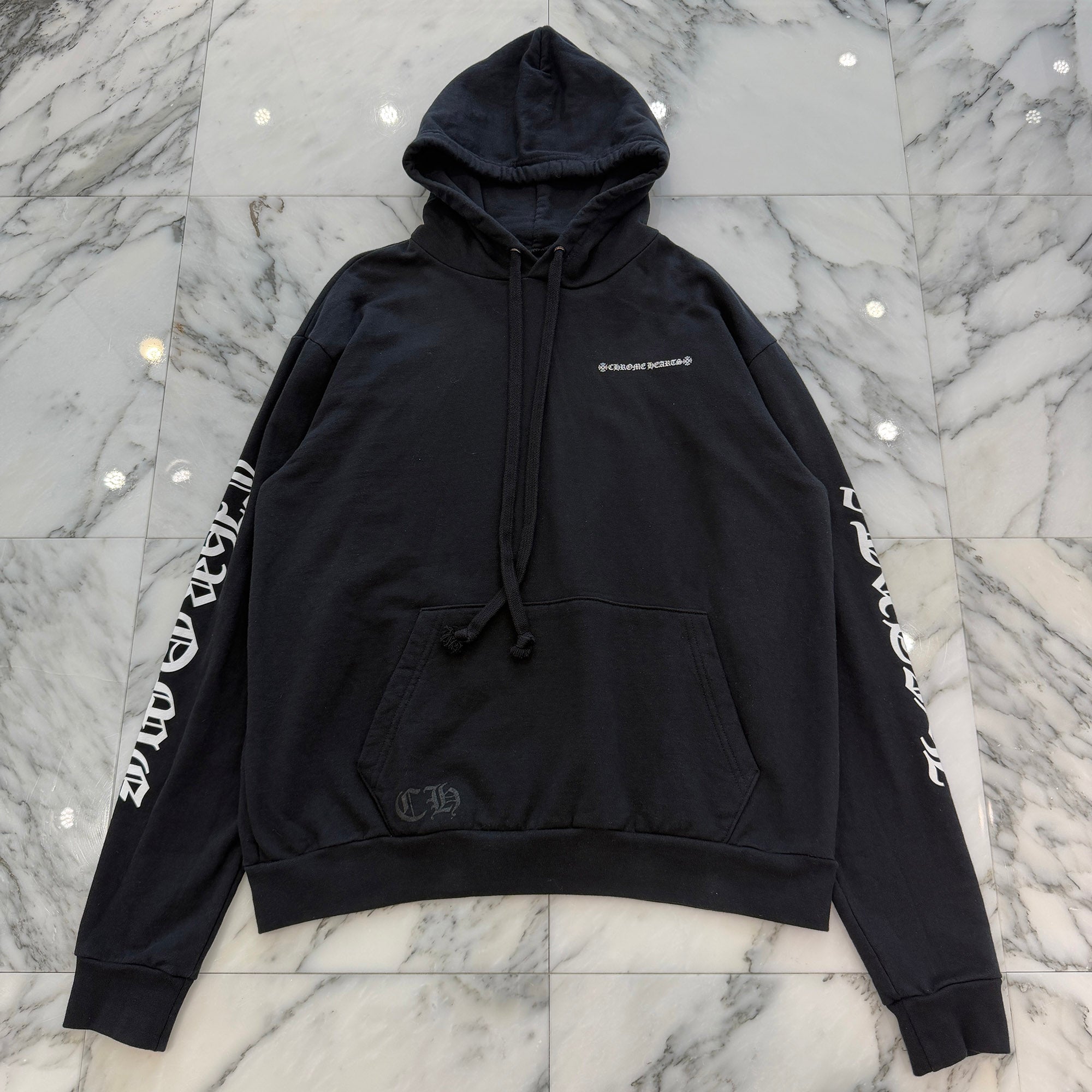 CHROME HEARTS Cross Tire Track Pullover Hoodie Size M クロムハーツ クロス タイヤトラック プルオーバーフーディー サイズM