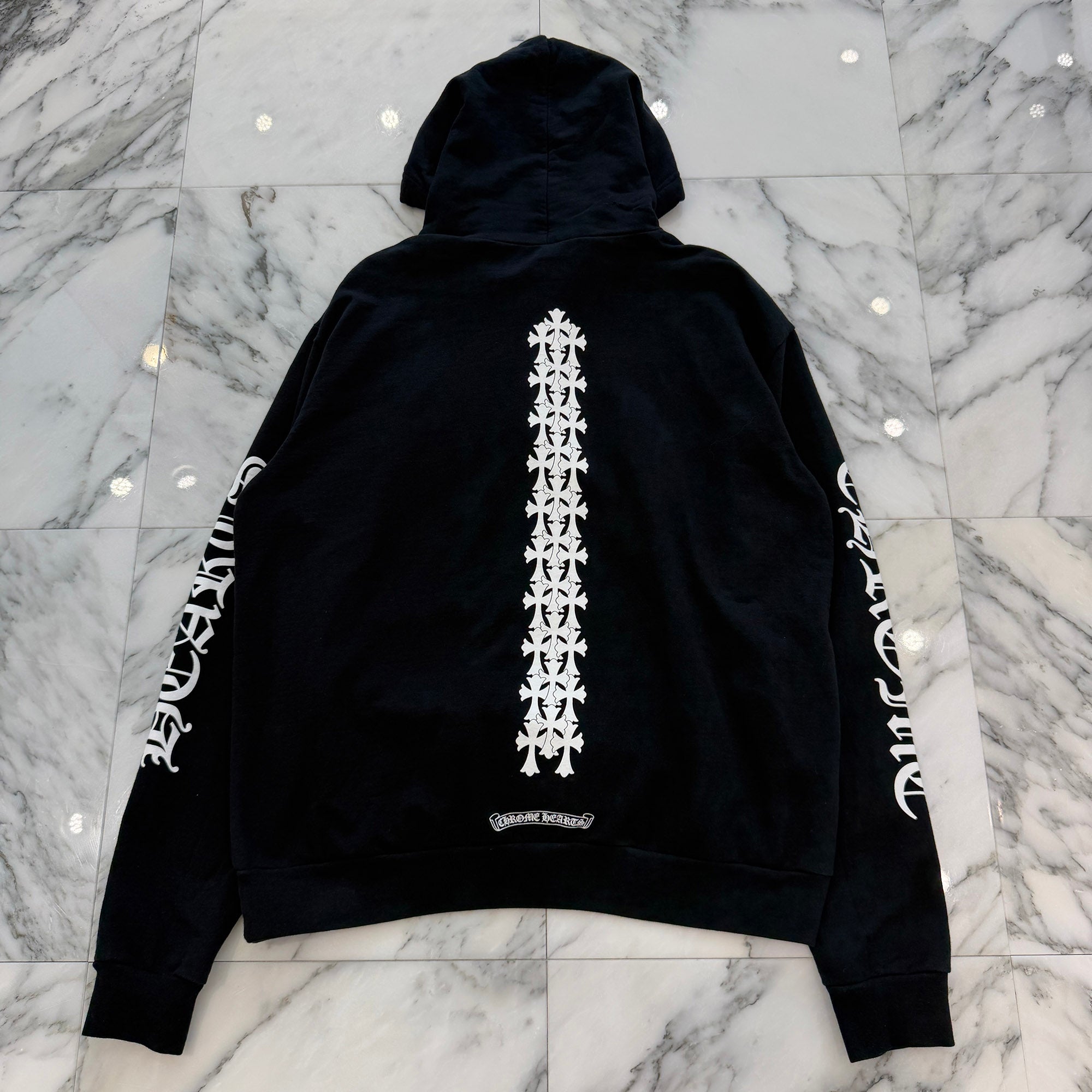 CHROME HEARTS Cross Tire Track Pullover Hoodie Size M クロムハーツ クロス タイヤトラック プルオーバーフーディー サイズM