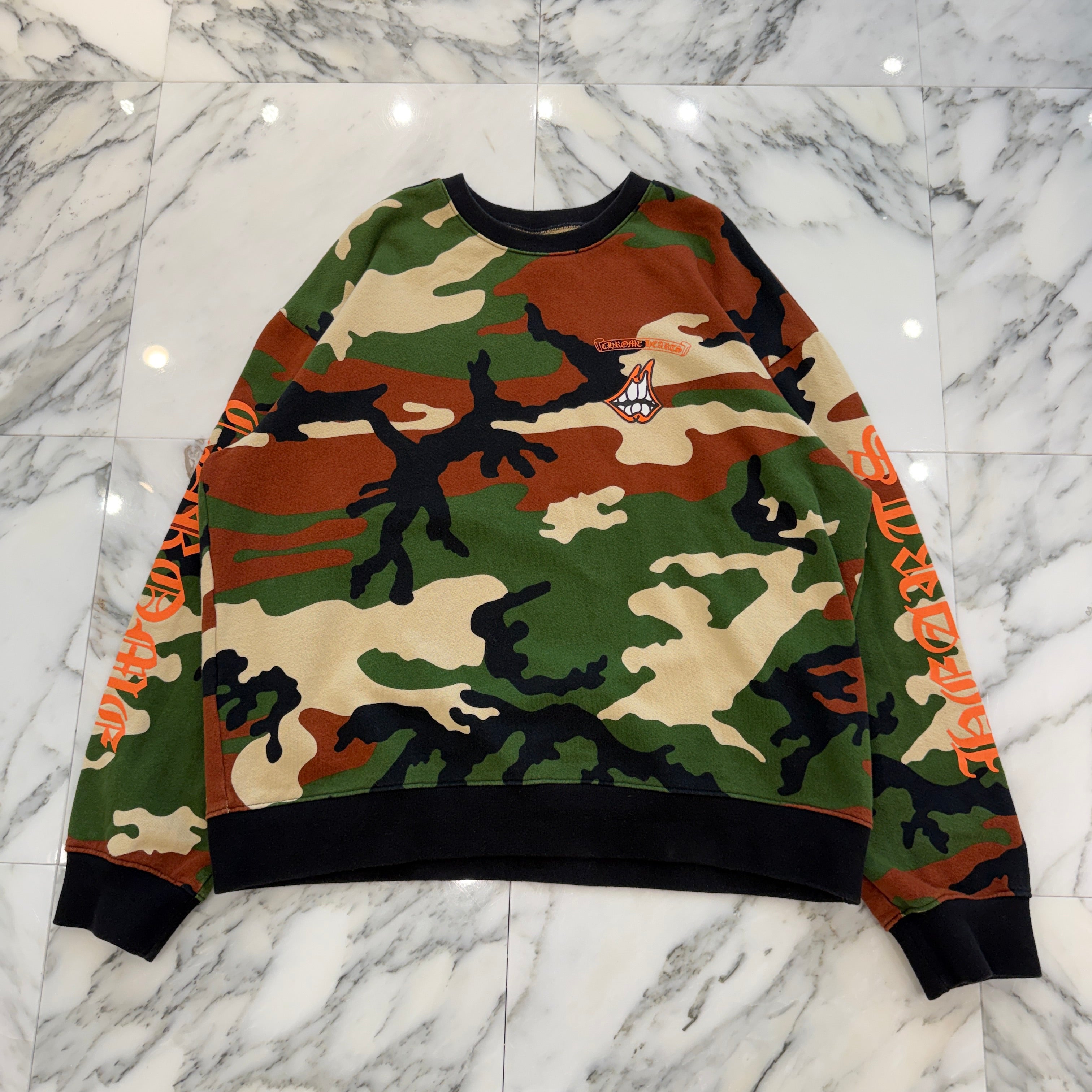 CHROME HEARTS × MATTY BOY 2022SS PPO CAUTION SWTSHRT Size XXL クロムハーツ × マッティボーイ コーションスウェットシャツ サイズXXL