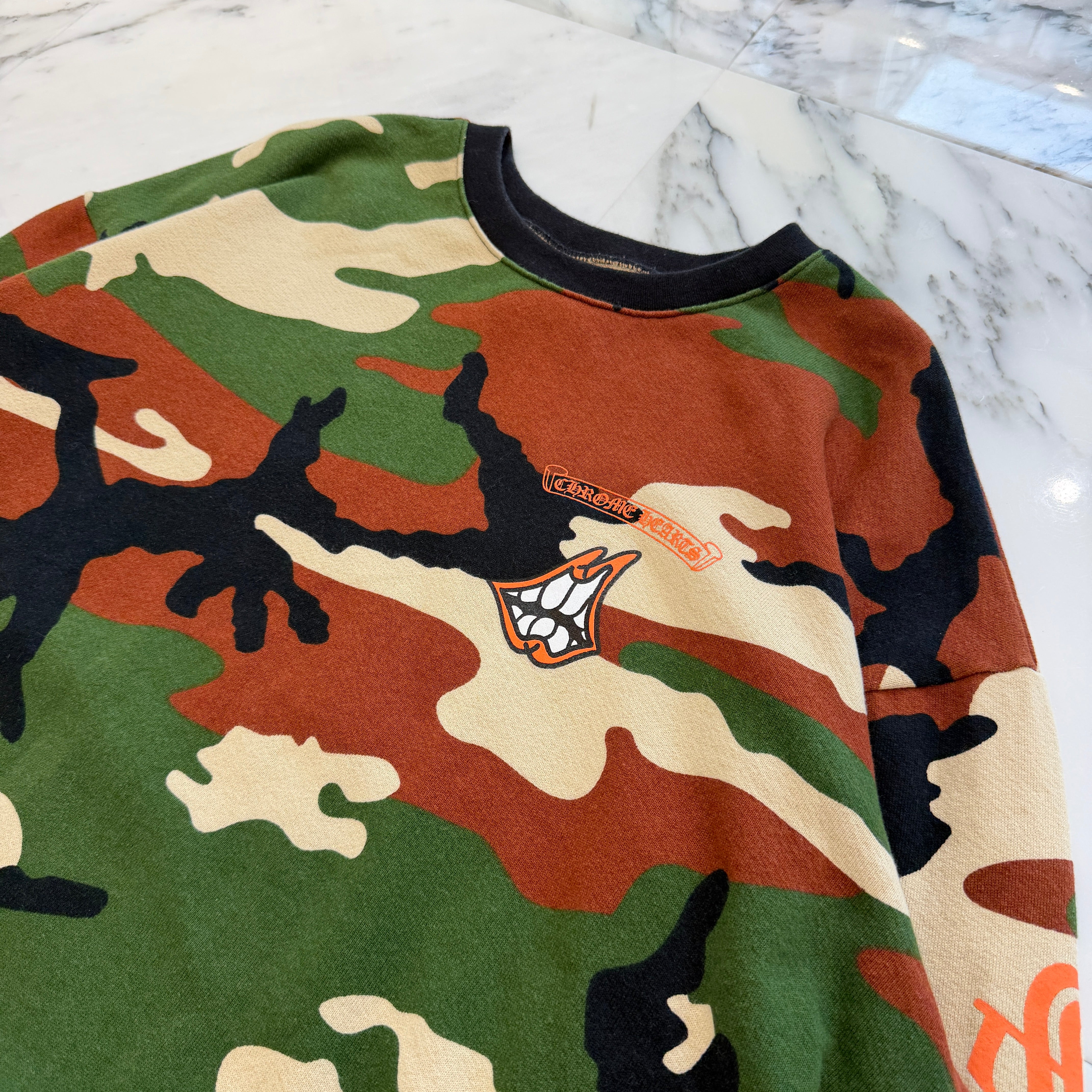 CHROME HEARTS × MATTY BOY 2022SS PPO CAUTION SWTSHRT Size XXL クロムハーツ × マッティボーイ コーションスウェットシャツ サイズXXL