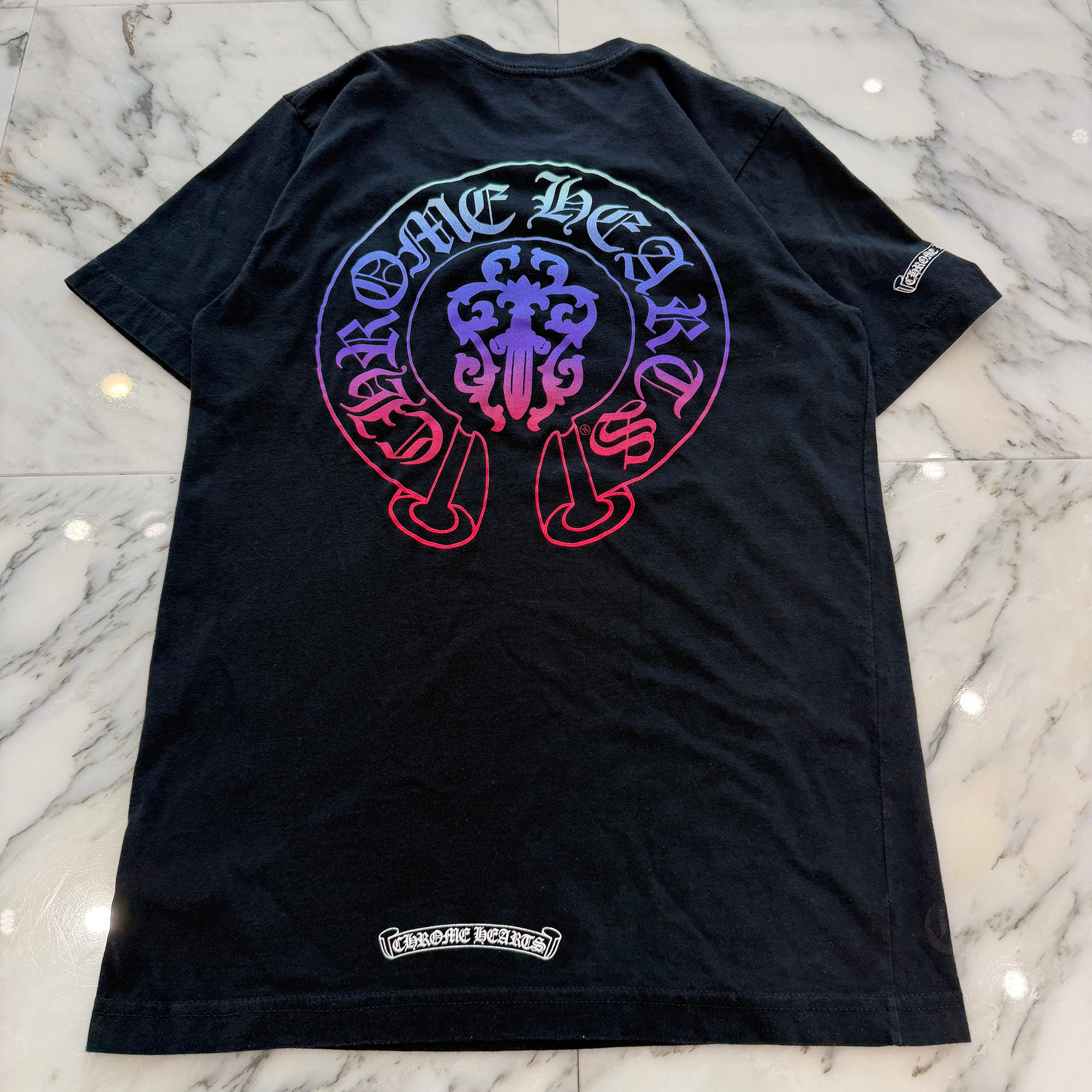 CHROME HEARTS Gradient Dagger Horseshoe Print Tee Size S クロムハーツ グラデーション ダガー ホースシュー プリント Tシャツ サイズS