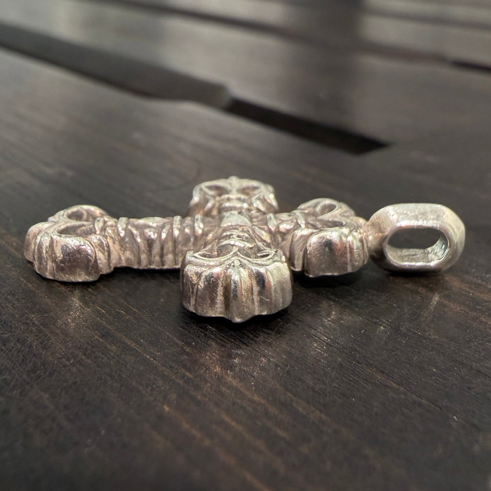 CHROME HEARTS Tiny Filigree Cross Charm Pendent Top クロムハーツ タイニー フィリグリークロス チャーム ペンダント トップ