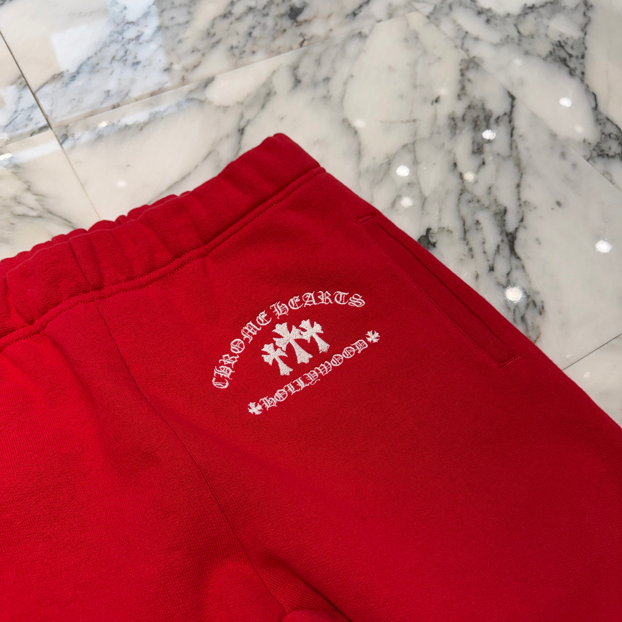 CHROME HEARTS King Taco 3 Cemetery Cross Embroidery Sweat Long Pants Size S クロムハーツ キングタコ3セメタリークロス刺繍スウェットロングパンツ サイズS
