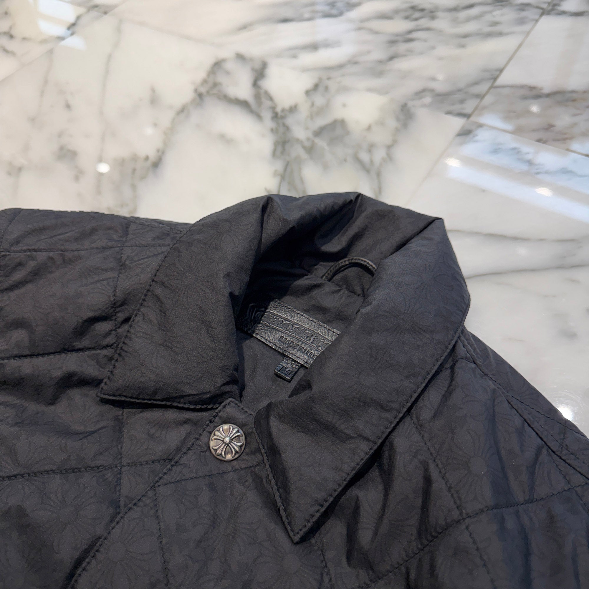 CHROME HEARTS CH Logo Embroidery Quilting Nylon Jacket Size M クロムハーツ CHロゴ刺繍 キルティング ナイロンジャケット サイズM