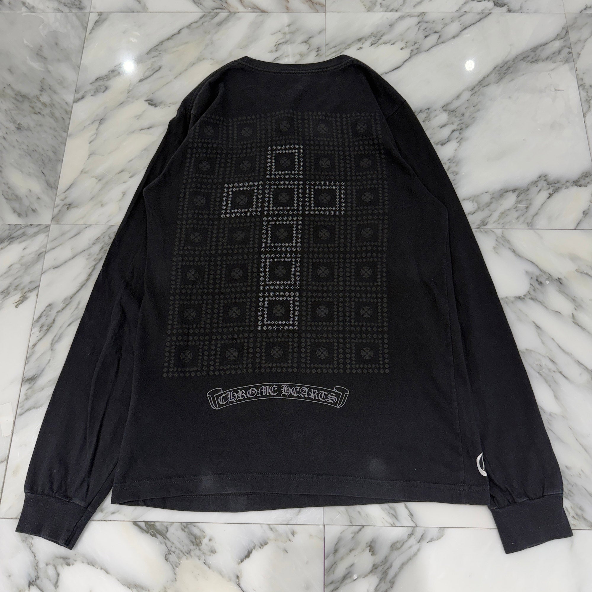 CHROME HEARTS CH Plus Block Cross Long Sleeve Tee Size S クロムハーツ CHプラス ブロッククロス ロングスリーブTシャツ サイズS