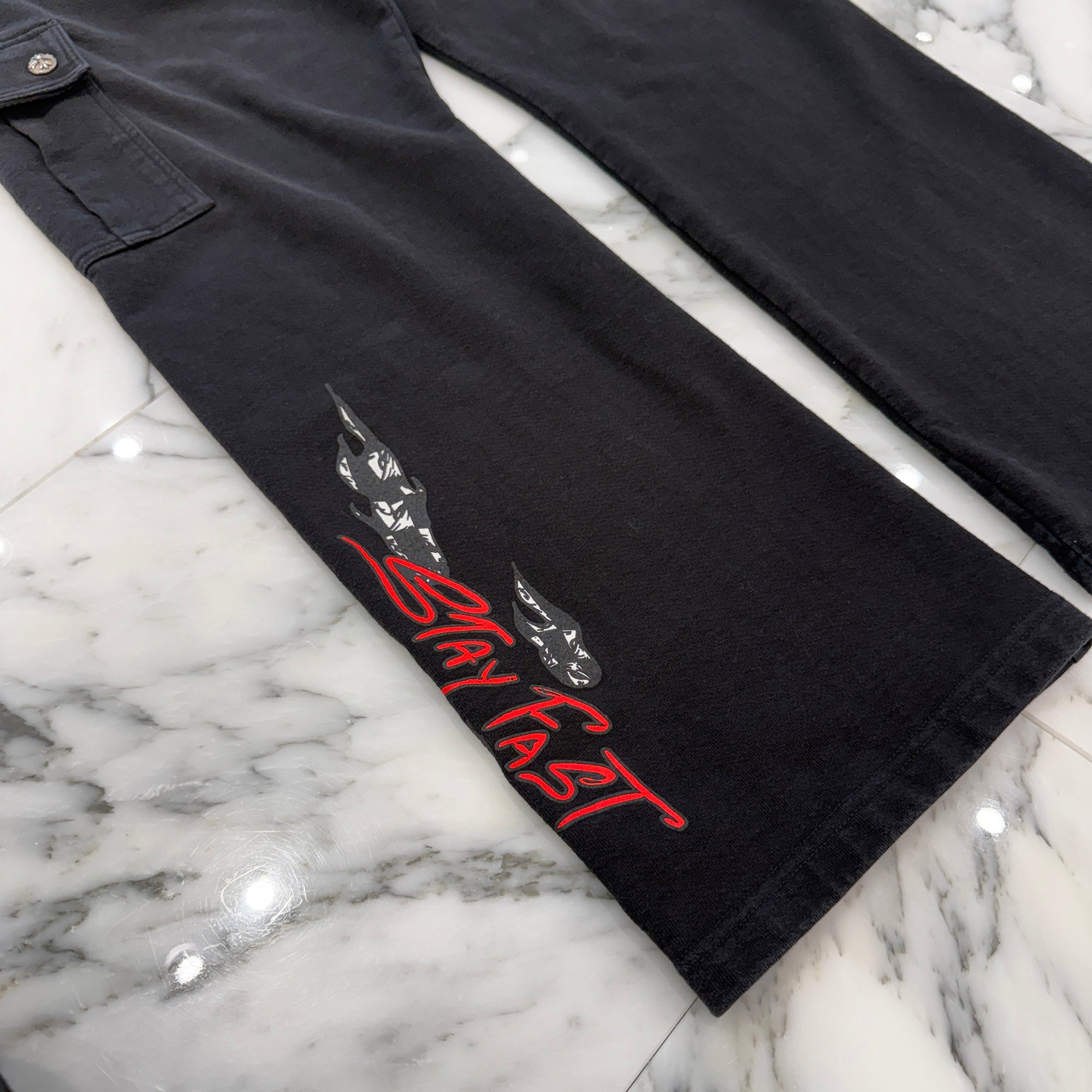 CHROME HEARTS × MATTY BOY PPO STAY FAST RACE TEAM Cargo Sweat Pants Size L クロムハーツ × マッティボーイ ステイファスト レースチーム カーゴ スウェットパンツ サイズL