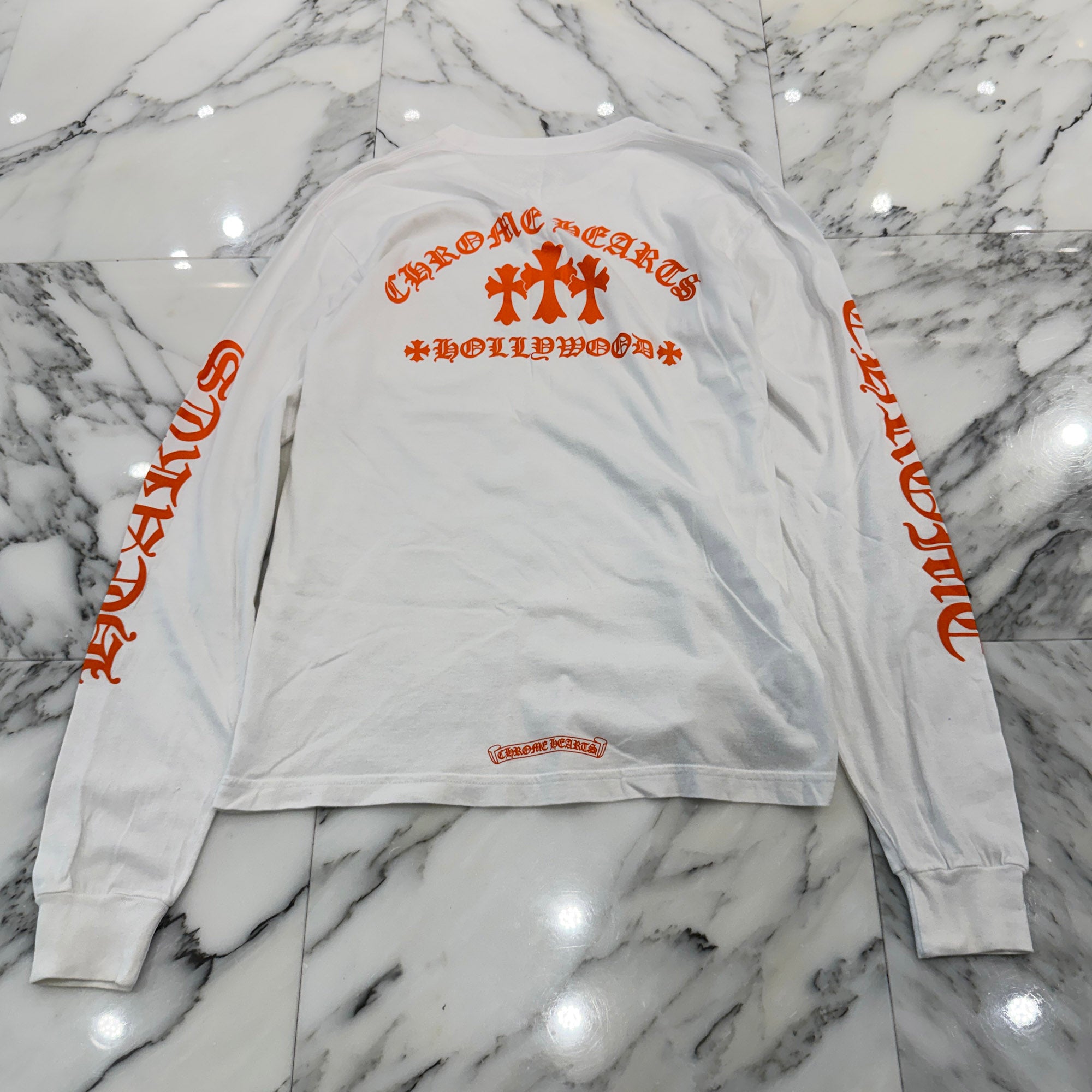 CHROME HEARTS King Taco 3 Cemetery Cross Print Long Sleeve Tee Size M クロムハーツ キングタコ 3 セメタリークロス プリント ロングスリーブ Tシャツ サイズM
