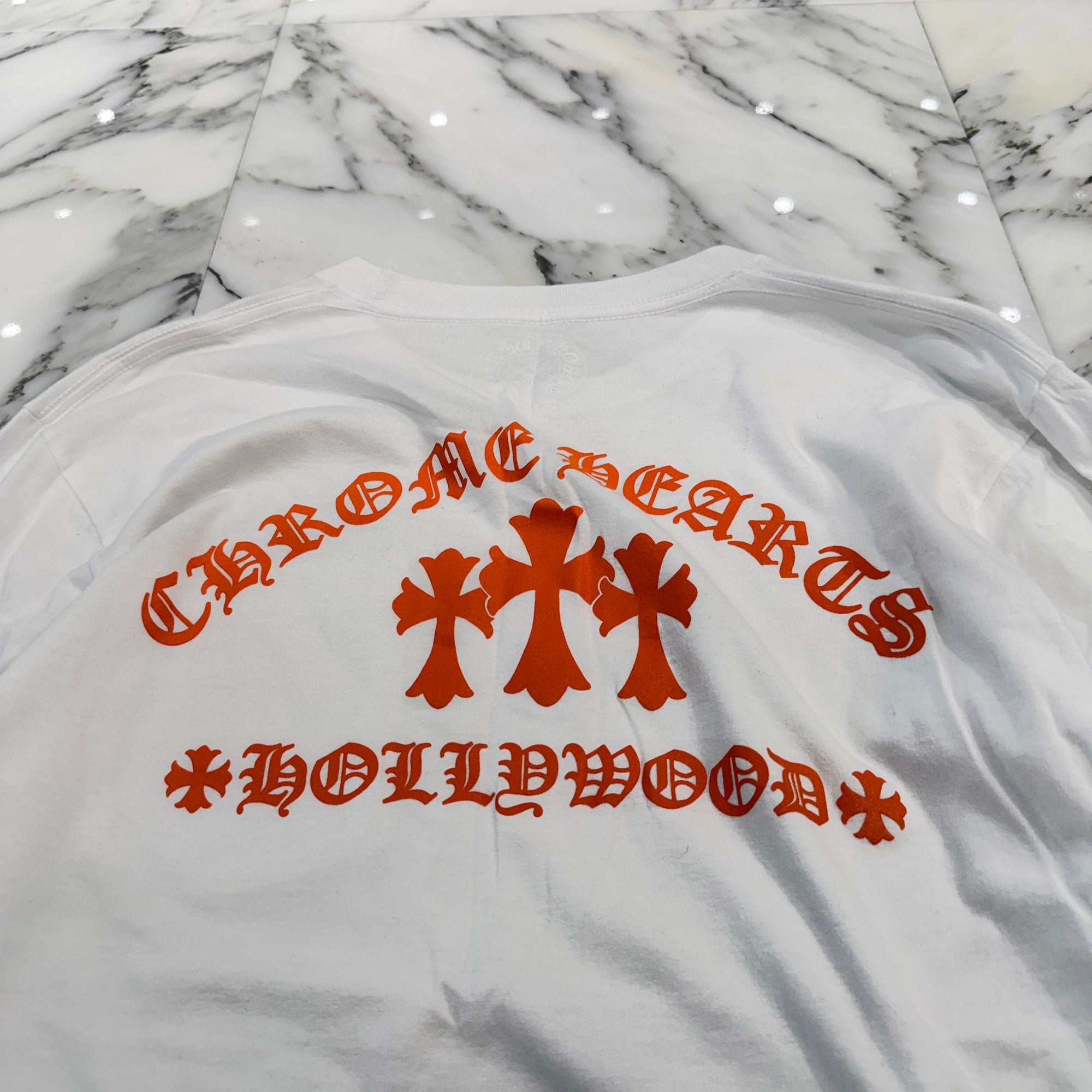 CHROME HEARTS King Taco 3 Cemetery Cross Print Long Sleeve Tee Size M クロムハーツ キングタコ 3 セメタリークロス プリント ロングスリーブ Tシャツ サイズM