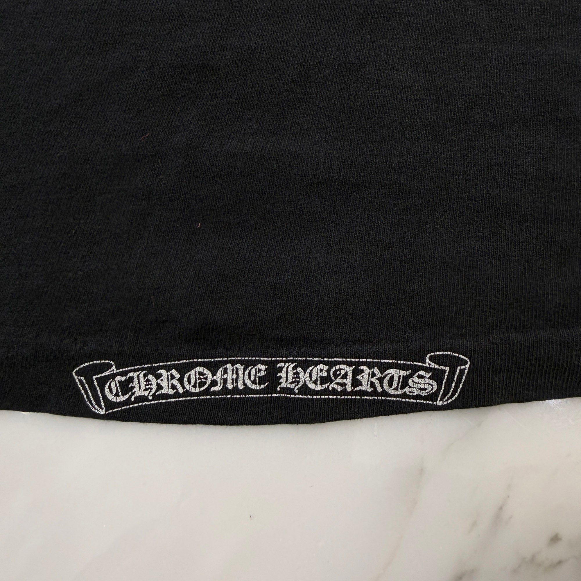CHROME HEARTS Floral Cross Back Horseshoe Long Sleeve Tee Size M クロムハーツ フローラルクロス バック ホースシュー ロングスリーブ Tシャツ サイズM