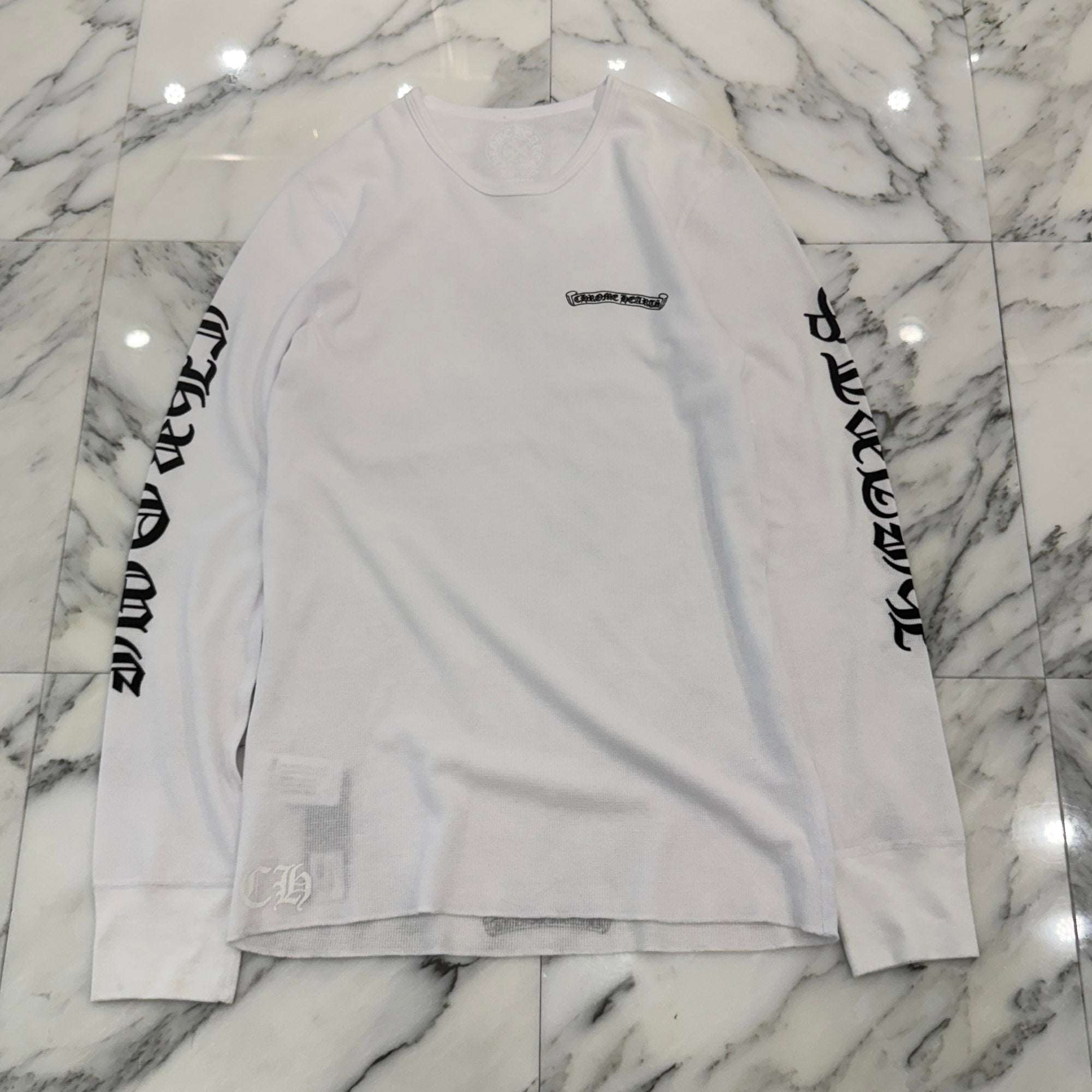 CHROME HEARTS 2025SS Scroll Label Arm Logo Print Thermal Long Sleeve Tee Size XL クロムハーツ スクロールラベル アームロゴプリント  サーマル ロングスリーブ Tシャツ サイズXL