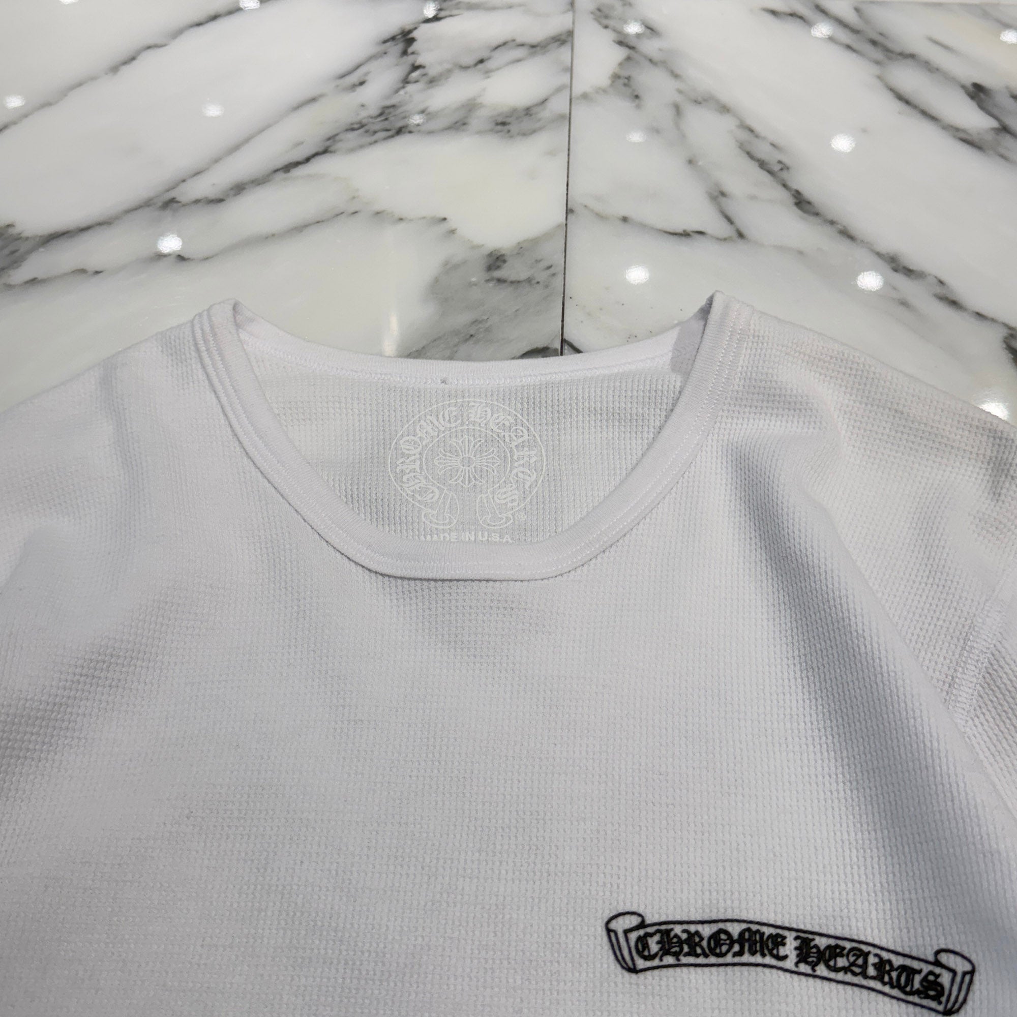 CHROME HEARTS 2025SS Scroll Label Arm Logo Print Thermal Long Sleeve Tee Size XL クロムハーツ スクロールラベル アームロゴプリント  サーマル ロングスリーブ Tシャツ サイズXL