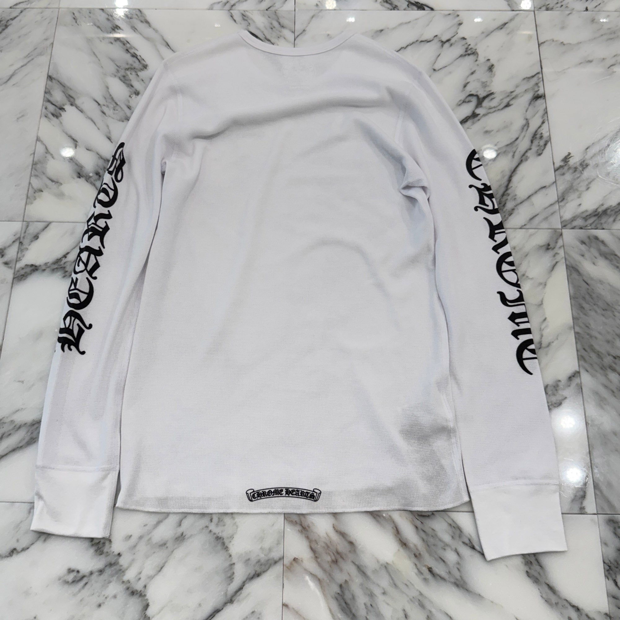 CHROME HEARTS 2025SS Scroll Label Arm Logo Print Thermal Long Sleeve Tee Size XL クロムハーツ スクロールラベル アームロゴプリント  サーマル ロングスリーブ Tシャツ サイズXL