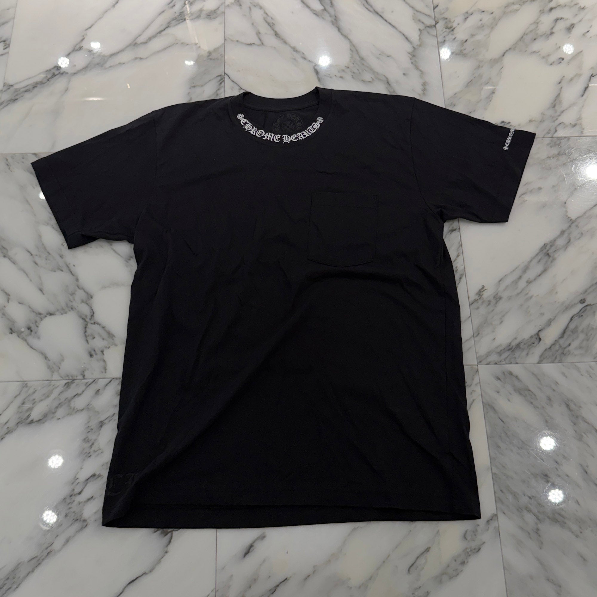 CHROME HEARTS Neck Logo Tee Size L クロムハーツ ネックロゴ Tシャツ サイズL