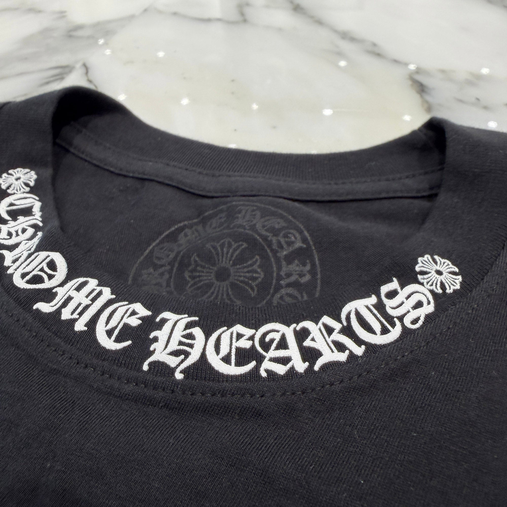 CHROME HEARTS Neck Logo Tee Size L クロムハーツ ネックロゴ Tシャツ サイズL