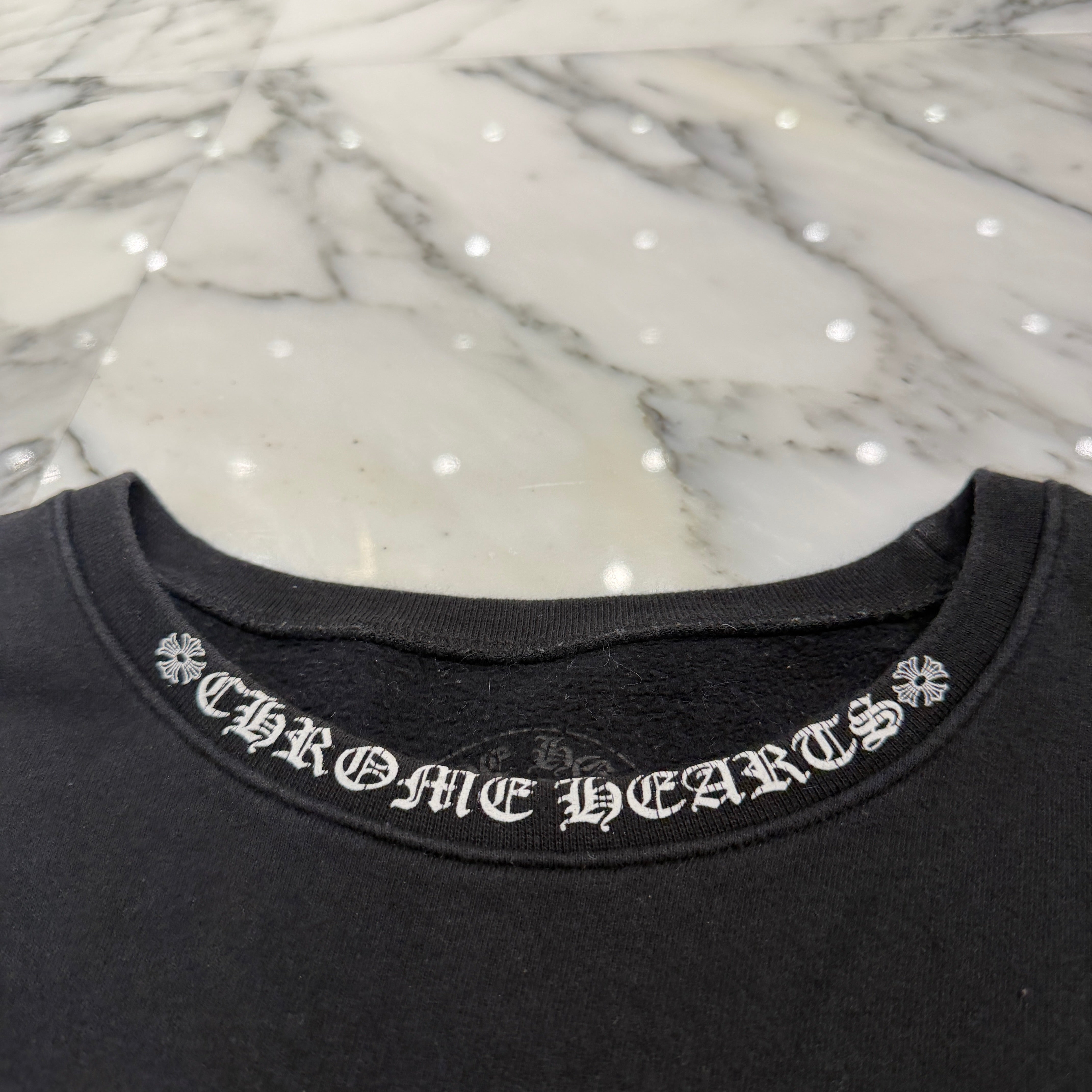 CHROME HEARTS Neck Logo Crewneck Sweatshirt Size XL クロムハーツ ネックロゴクルーネックスウェットシャツ サイズXL