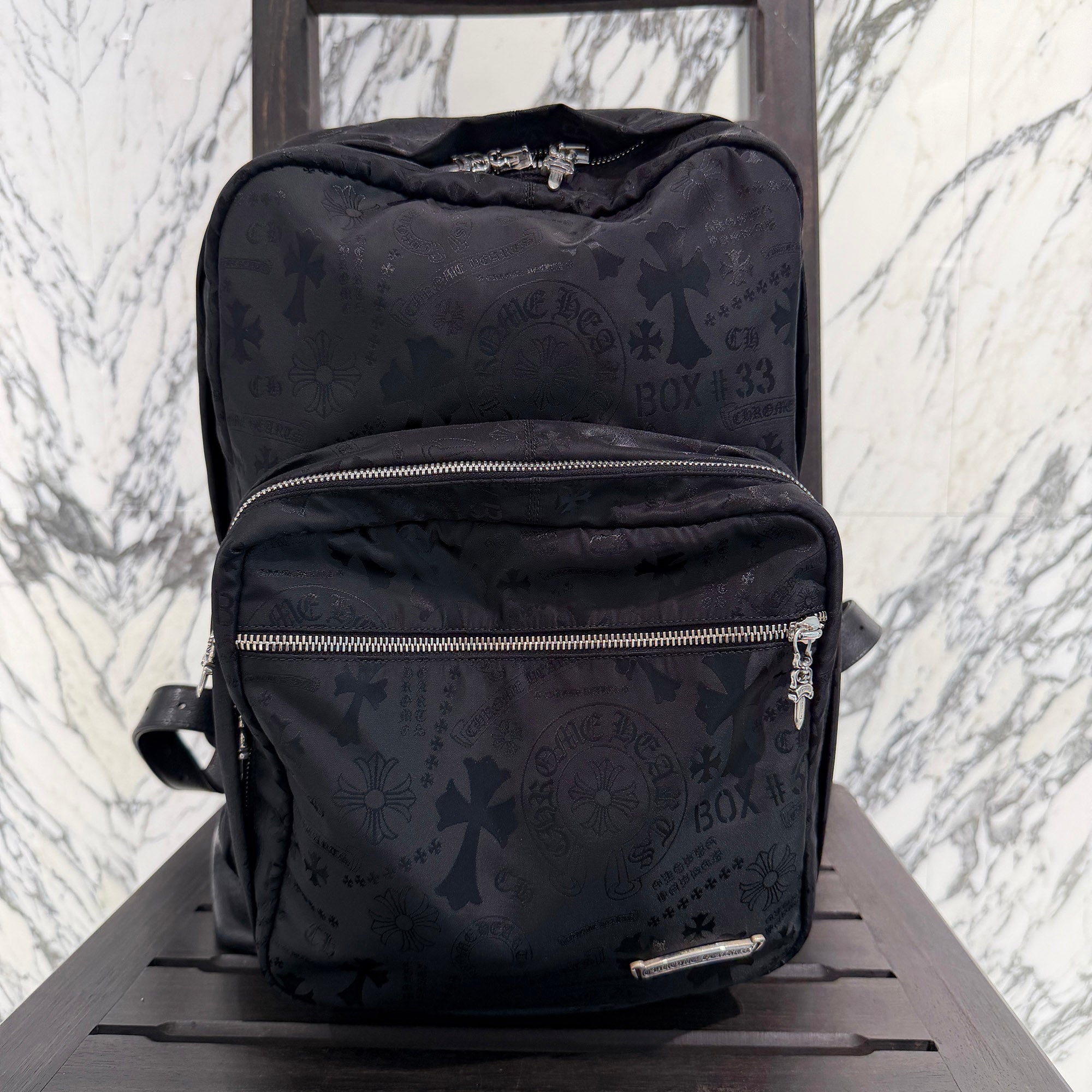 CHROME HEARTS 7th Grade Nylon Multi Logo Stencil Backpack クロムハーツ セブンスグレード ナイロン マルチ ロゴ ステンシル バックパック