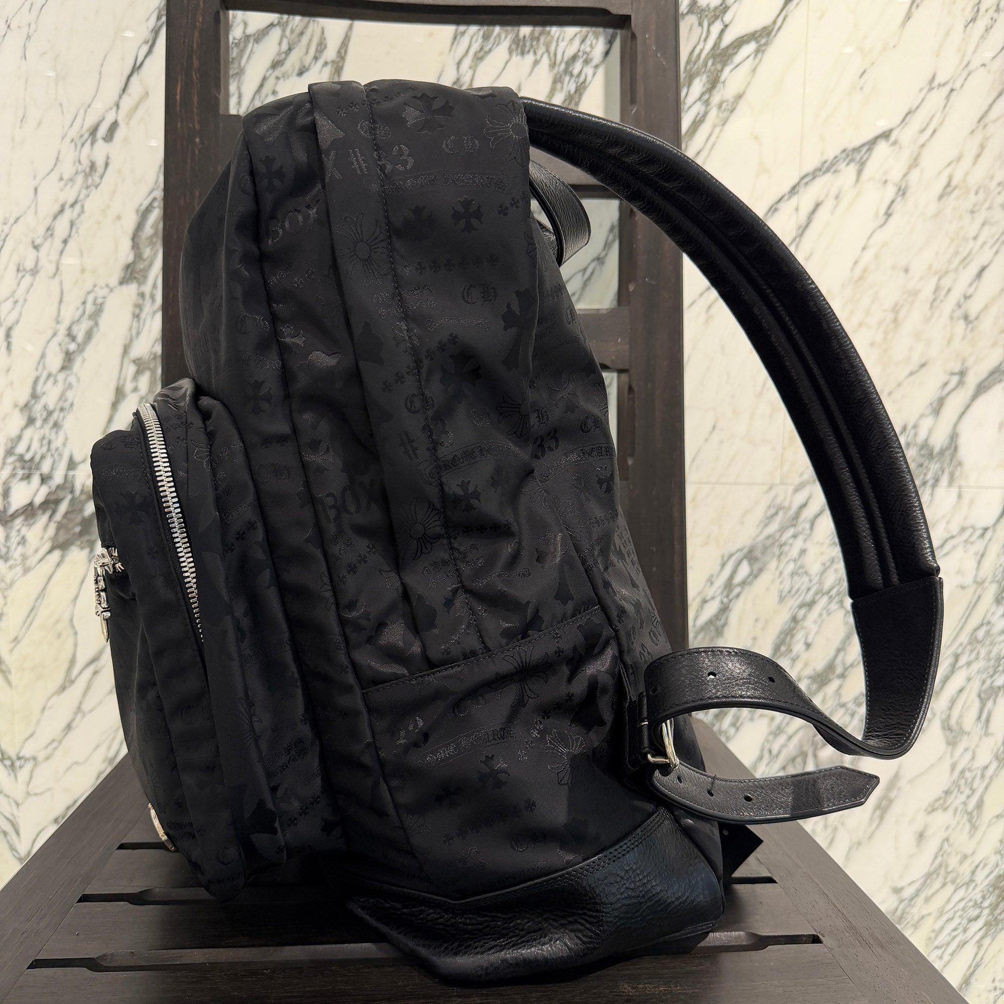 CHROME HEARTS 7th Grade Nylon Multi Logo Stencil Backpack クロムハーツ セブンスグレード ナイロン マルチ ロゴ ステンシル バックパック