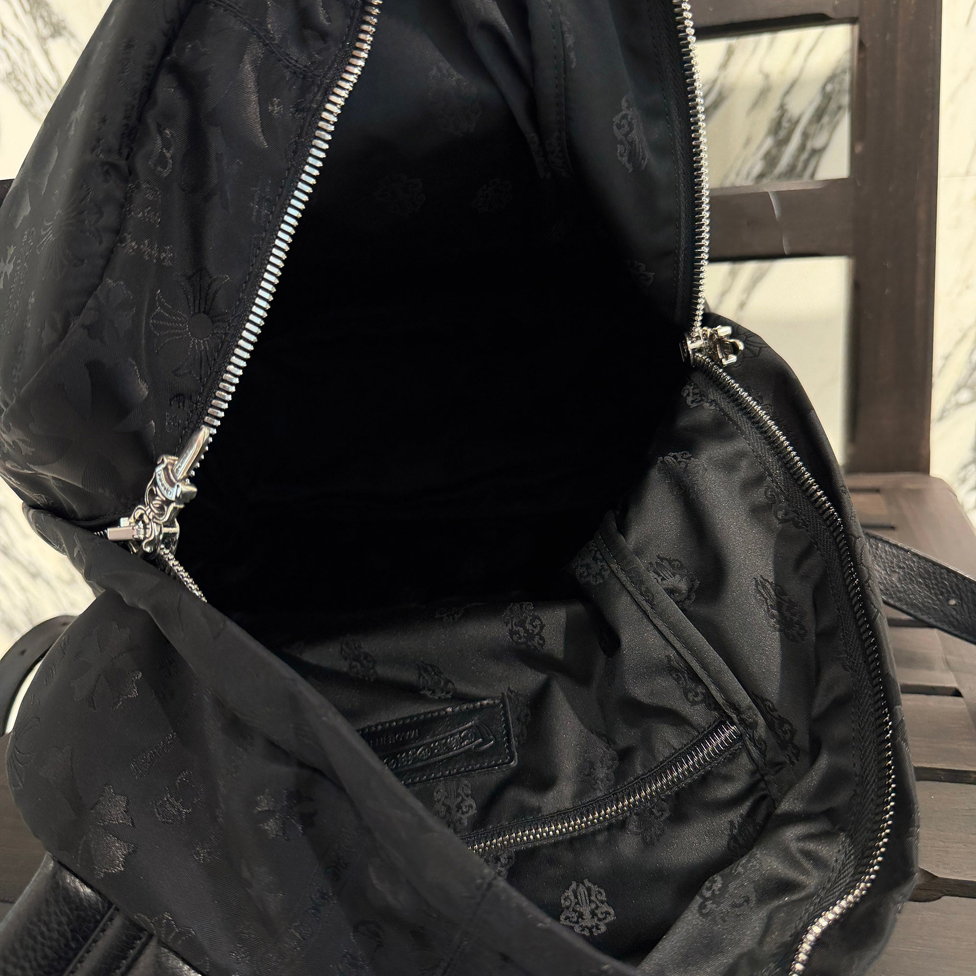 CHROME HEARTS 7th Grade Nylon Multi Logo Stencil Backpack クロムハーツ セブンスグレード ナイロン マルチ ロゴ ステンシル バックパック