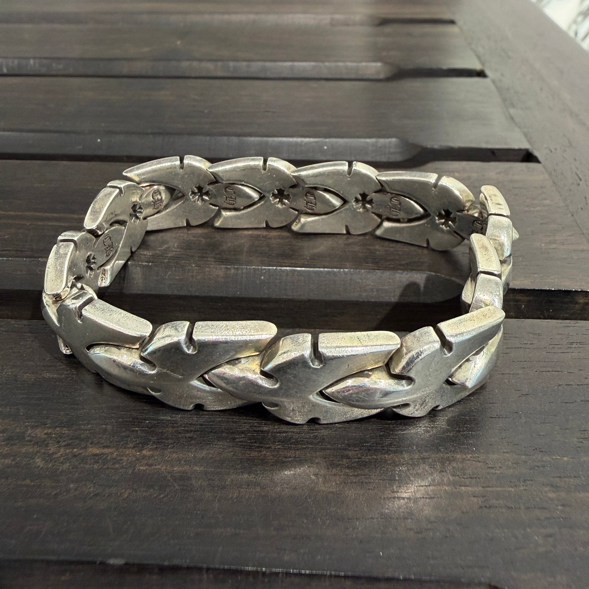CHROME HEARTS Flare Knee Link Bracelet Size 12 LINK クロムハーツ フレアニーリンク ブレスレット サイズ12リンク