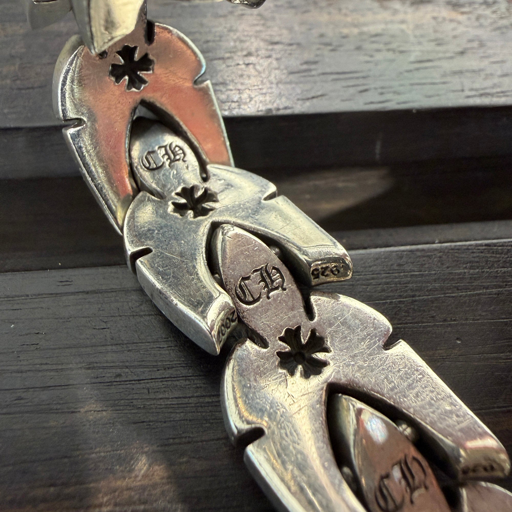 CHROME HEARTS Flare Knee Link Bracelet Size 12 LINK クロムハーツ フレアニーリンク ブレスレット サイズ12リンク