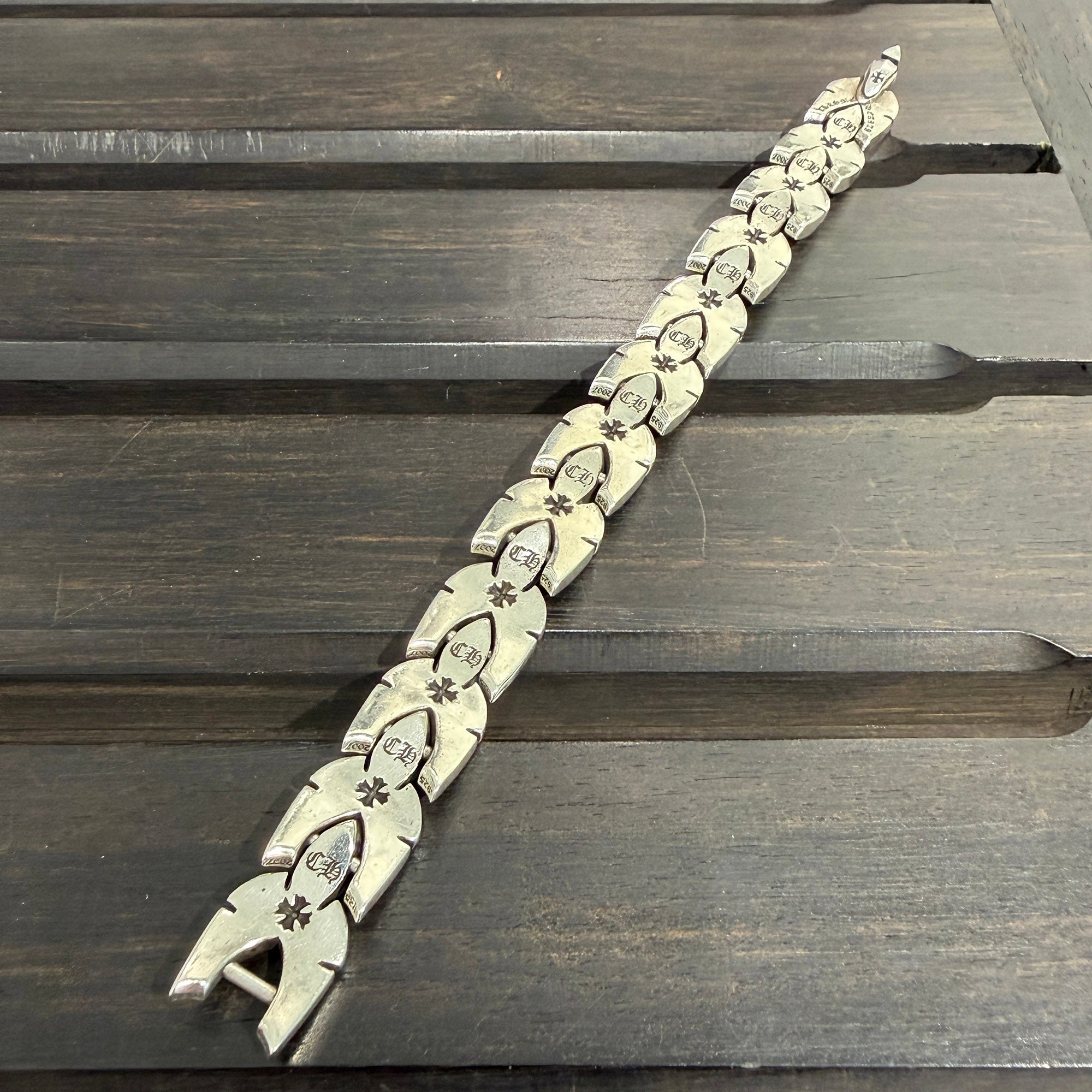 CHROME HEARTS Flare Knee Link Bracelet Size 12 LINK クロムハーツ フレアニーリンク ブレスレット サイズ12リンク