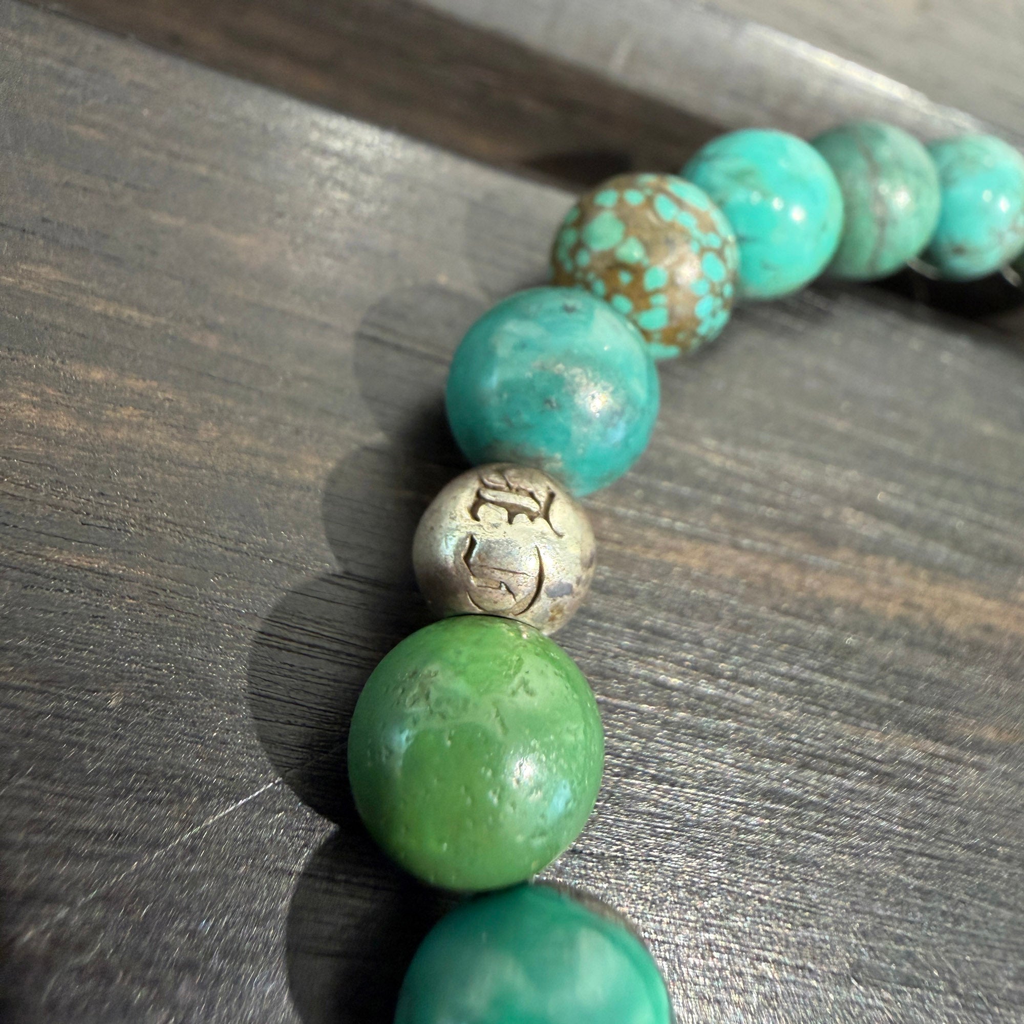 CHROME HEARTS Turquoise Beads Bracelet Size 8mm クロムハーツ