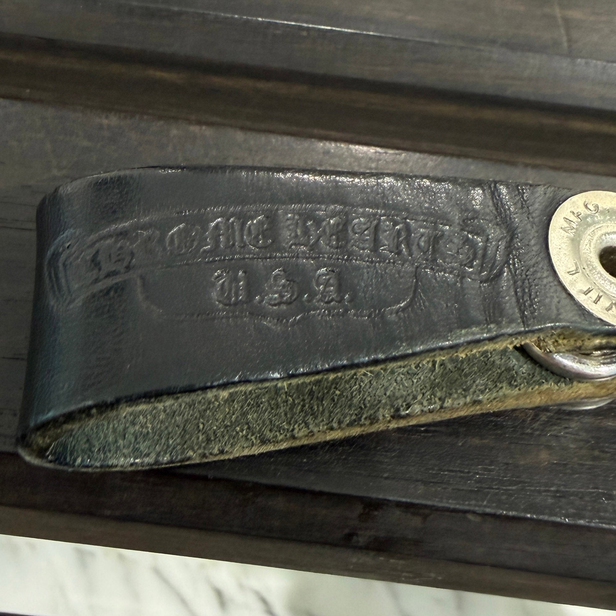 CHROME HEARTS Star Ball Button Leather W Belt Loop クロムハーツ