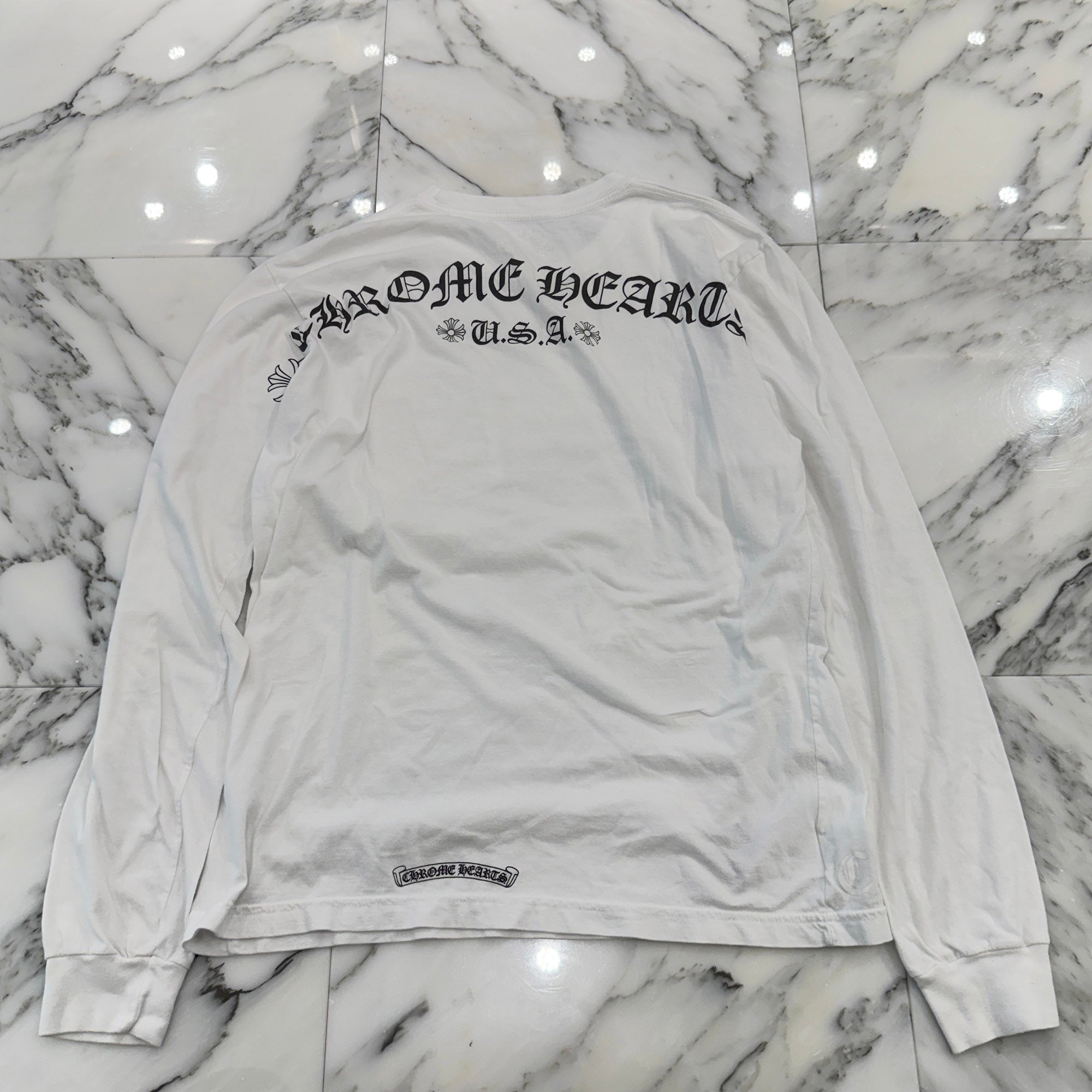 CHROME HEARTS Back Arch Logo USA Long Sleeve Tee Size L クロムハーツ バックアーチロゴ USA ロングスリーブTシャツ サイズL