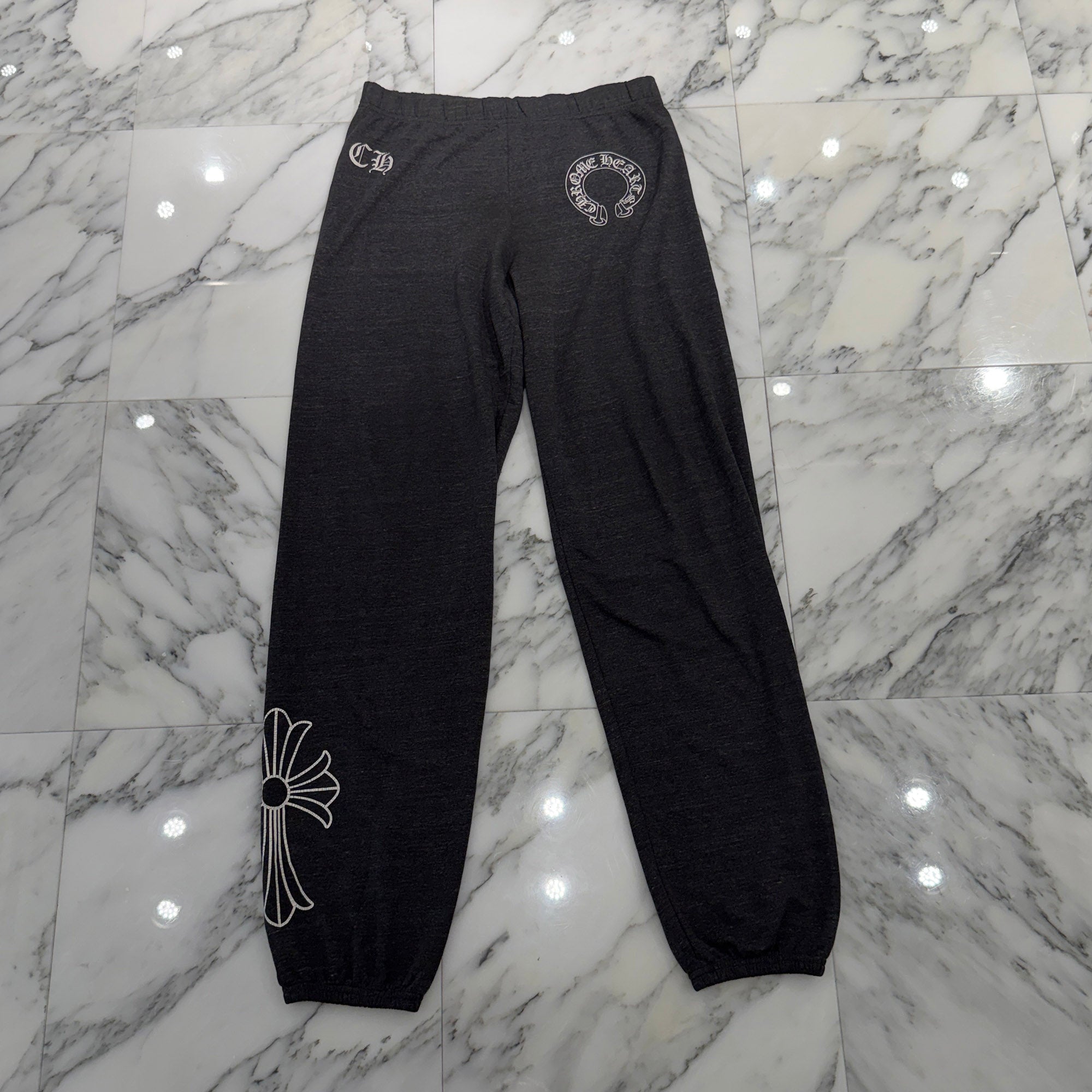 CHROME HEARTS Hem CH Cross Print Sweat Long Pants Size M クロムハーツ 裾 CHクロス プリント スウェットロングパンツ サイズM