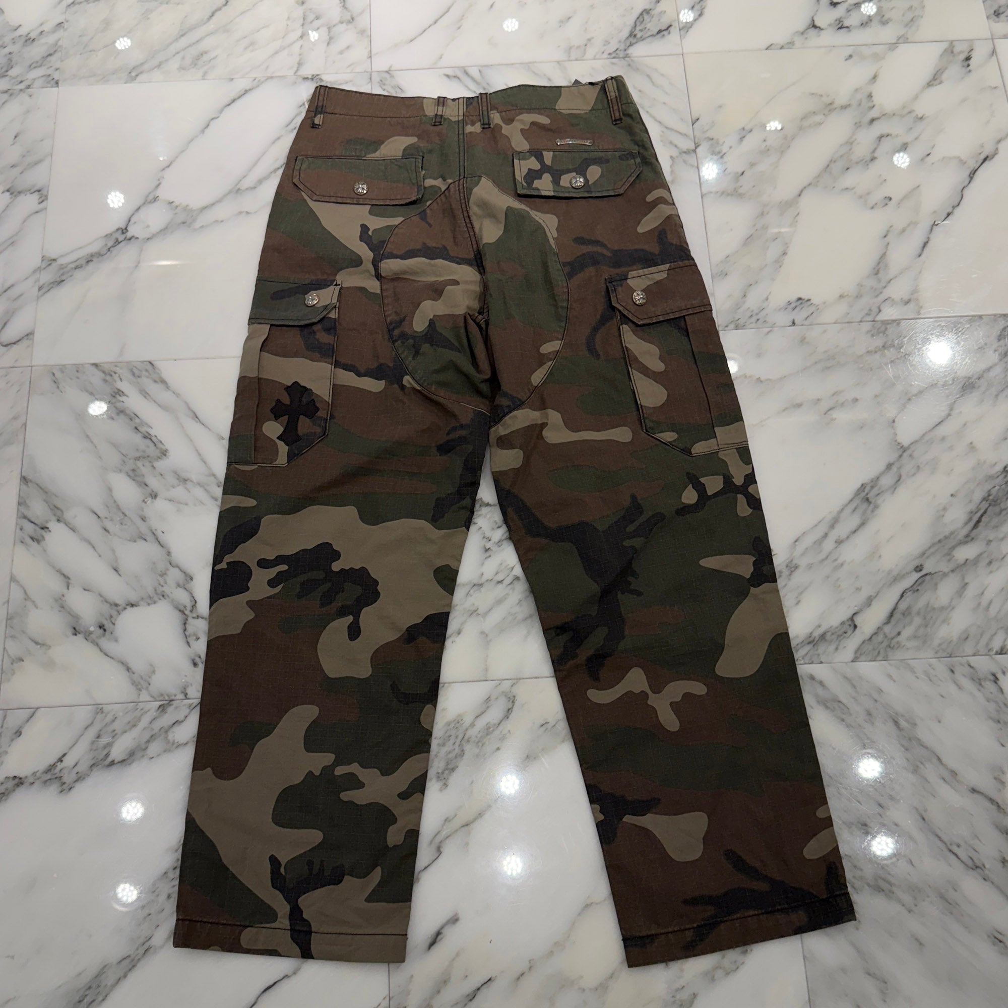 CHROME HEARTS Cross Ball Button Camo Cargo Pants Pants Size 33 クロムハーツ クロスボールボタン カモ カーゴパンツ サイズ33