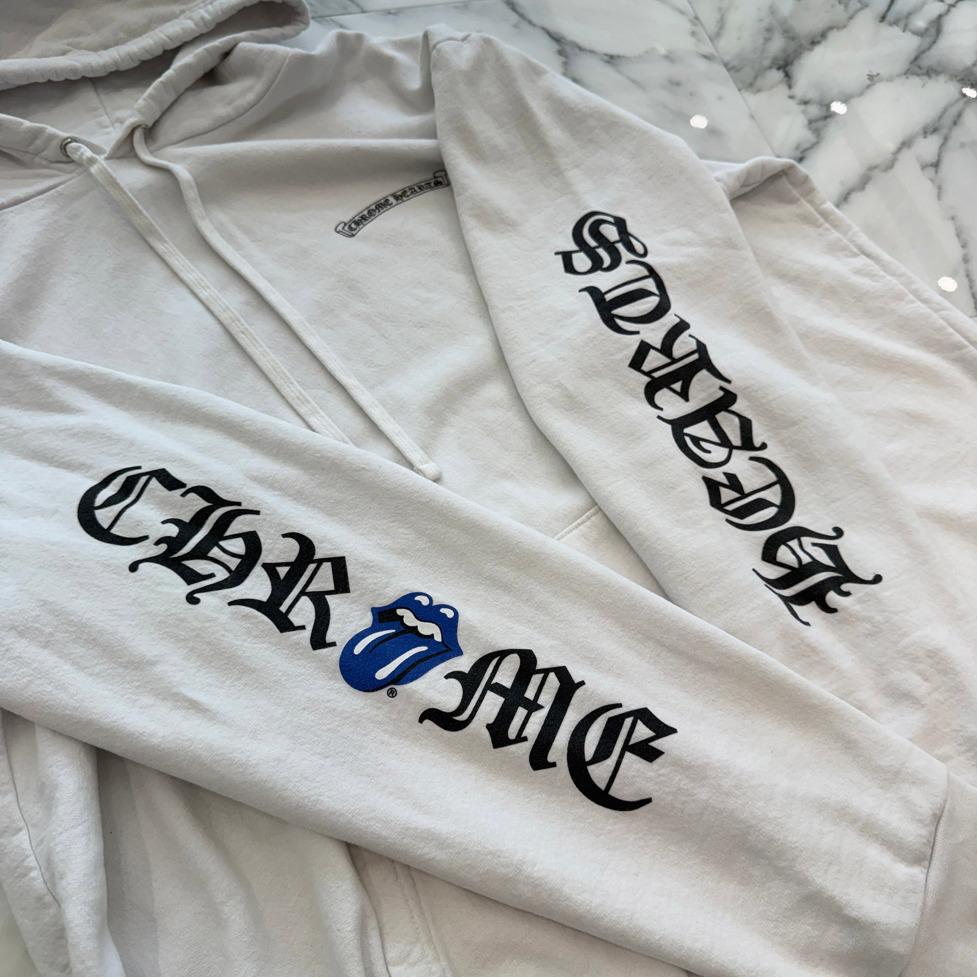 CHROME HEARTS × The Rolling Stones Lip & Tongue Print Pullover Hoodie Size XXL クロムハーツ × ローリングストーンズ リップ&タン プリント プルオーバーフーディ サイズXXL