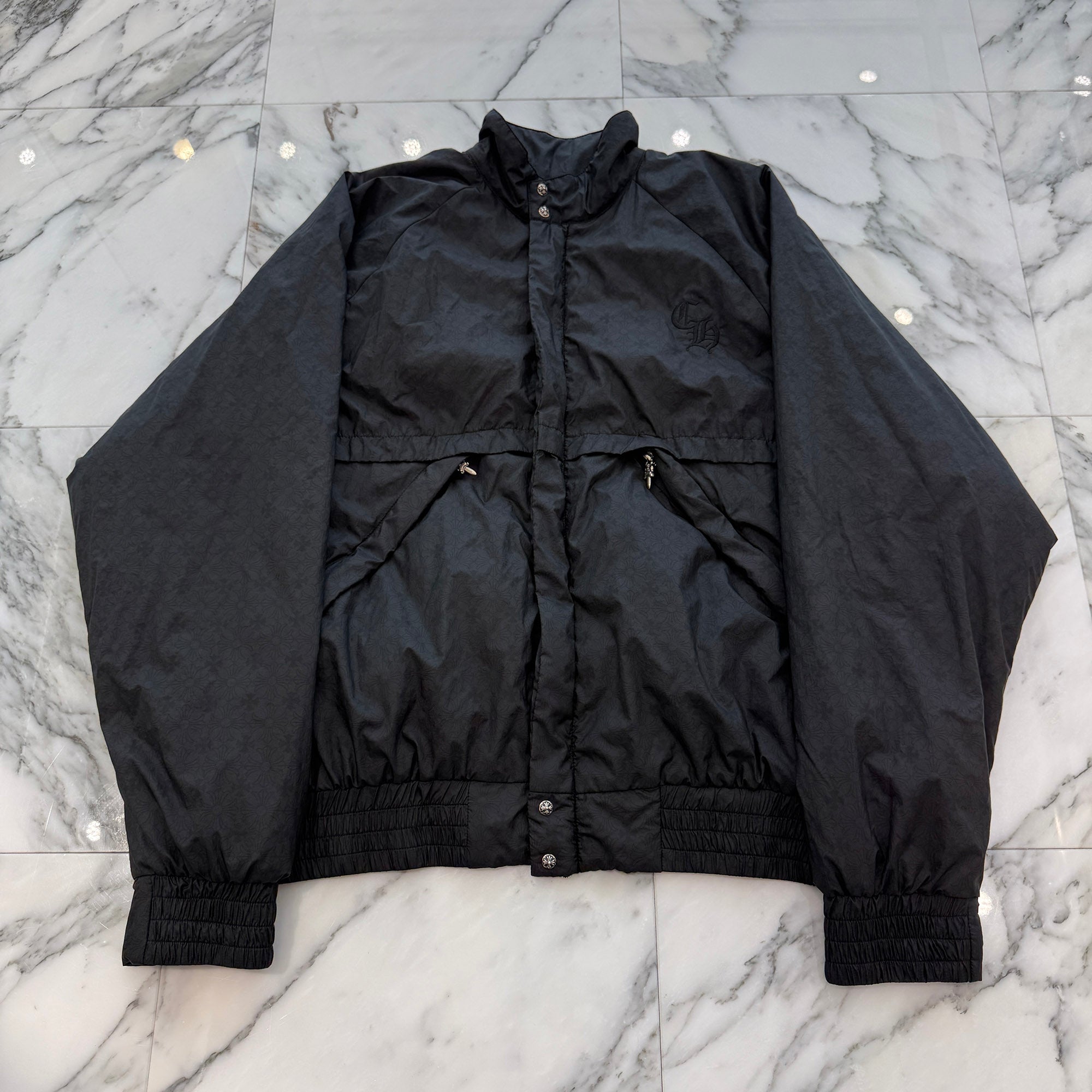 CHROME HEARTS CH Logo Embroidery U Match Point Nylon Jacket Size