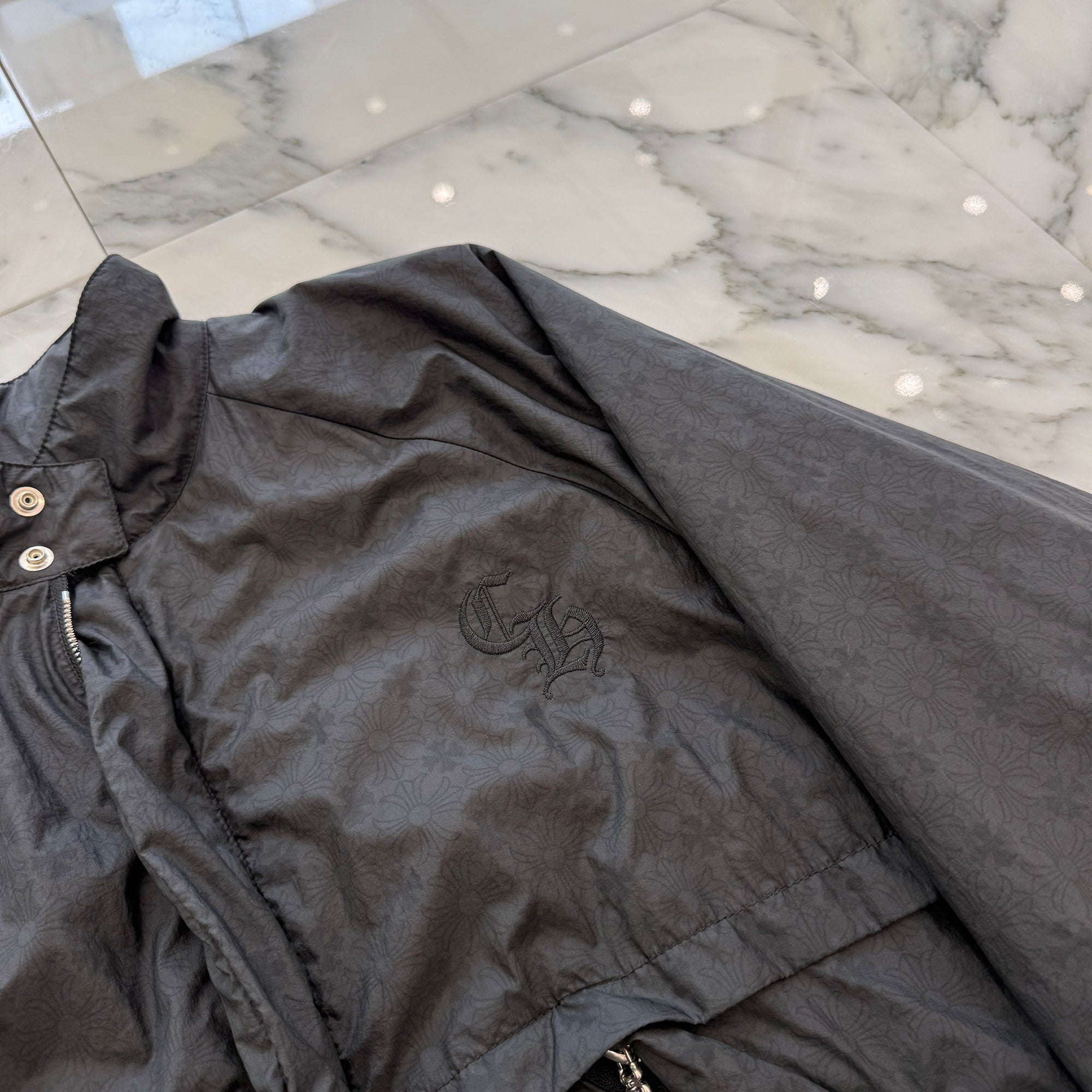 CHROME HEARTS CH Logo Embroidery U Match Point Nylon Jacket Size XXL クロムハーツ CHロゴ刺繍 Uマッチポイント ナイロンジャケット サイズXXL