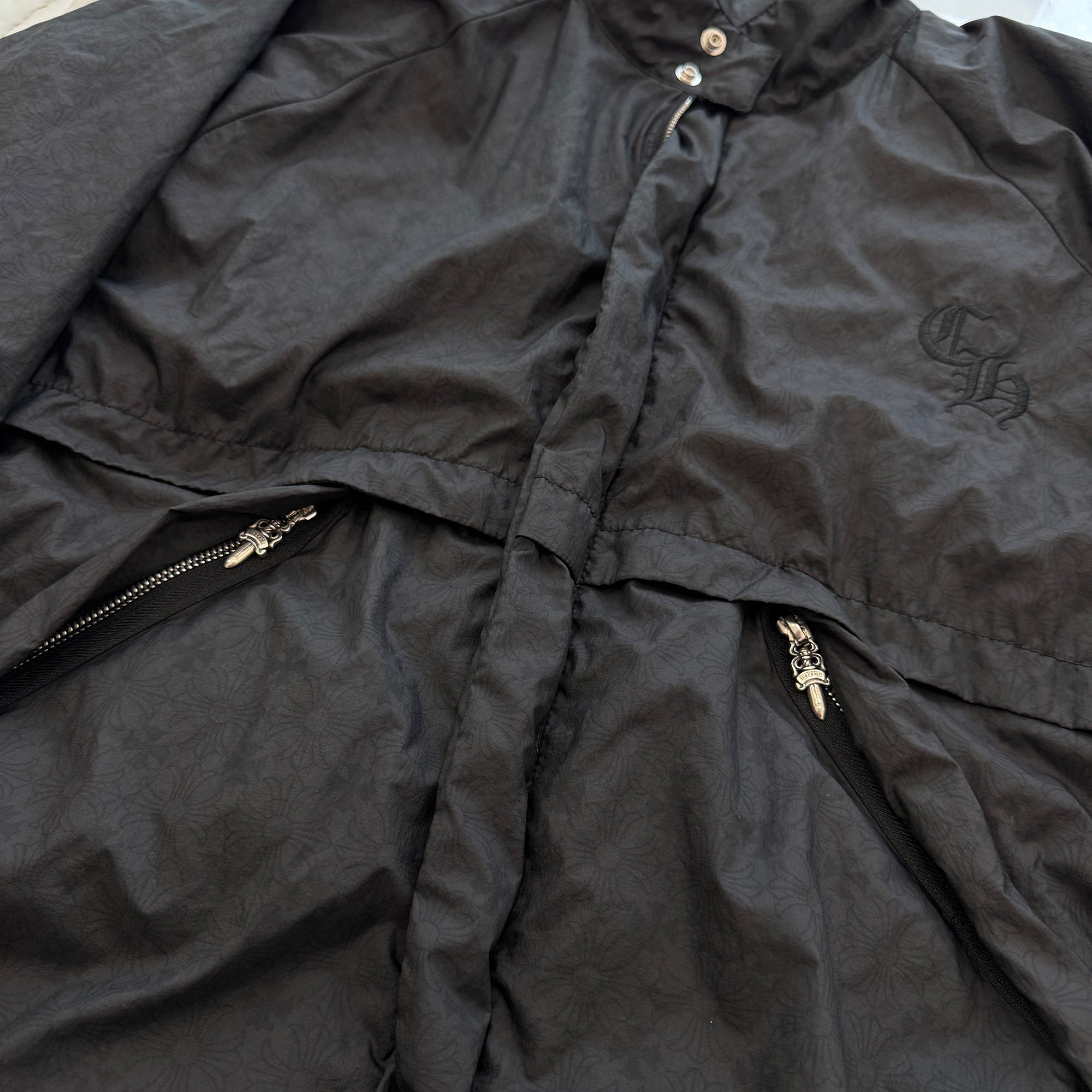 CHROME HEARTS CH Logo Embroidery U Match Point Nylon Jacket Size XXL クロムハーツ CHロゴ刺繍 Uマッチポイント ナイロンジャケット サイズXXL