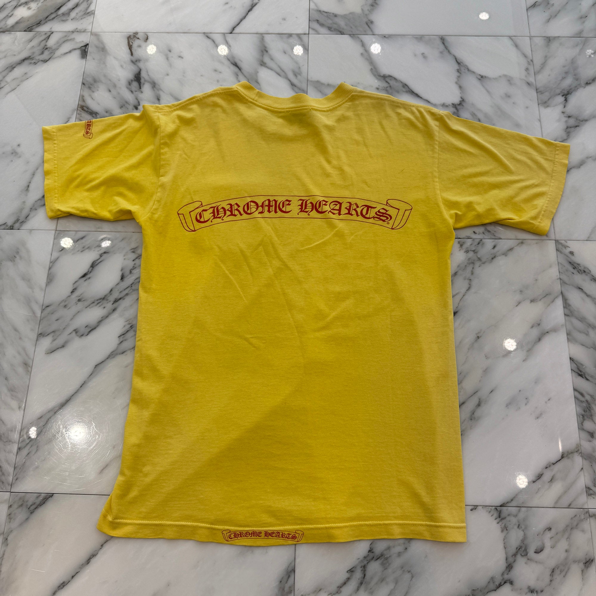 CHROME HEARTS Vertical Logo Back Scroll Tee Size M クロムハーツ ヴァーティカルロゴ バックスクロール Tシャツ サイズM