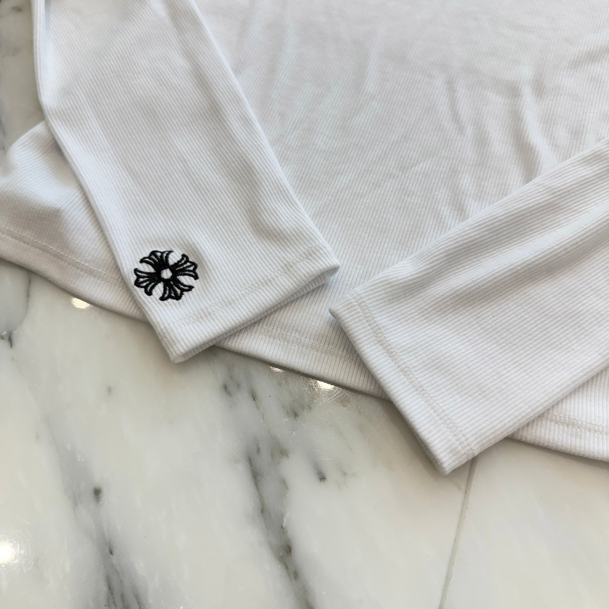 CHROME HEARTS Y NOT CH Plus Embroidery Rayon Long Sleeve Tee Size XS クロムハーツ ワイノット CHプラス刺繍 レーヨン ロングスリーブTシャツ サイズXS