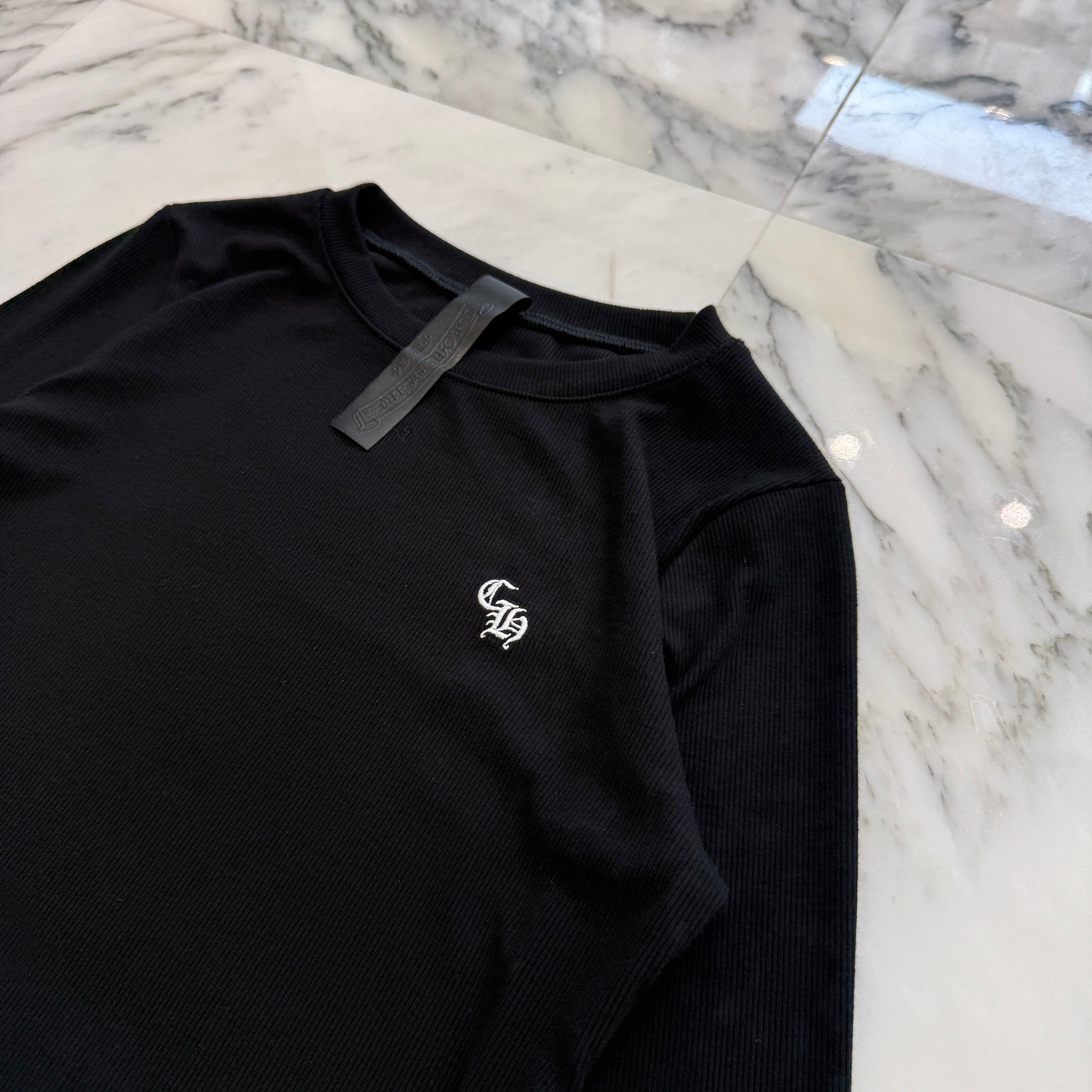 CHROME HEARTS Y NOT CH Plus Embroidery Rayon Long Sleeve Tee Size S クロムハーツ ワイノット CHプラス刺繍 レーヨン ロングスリーブTシャツ サイズS