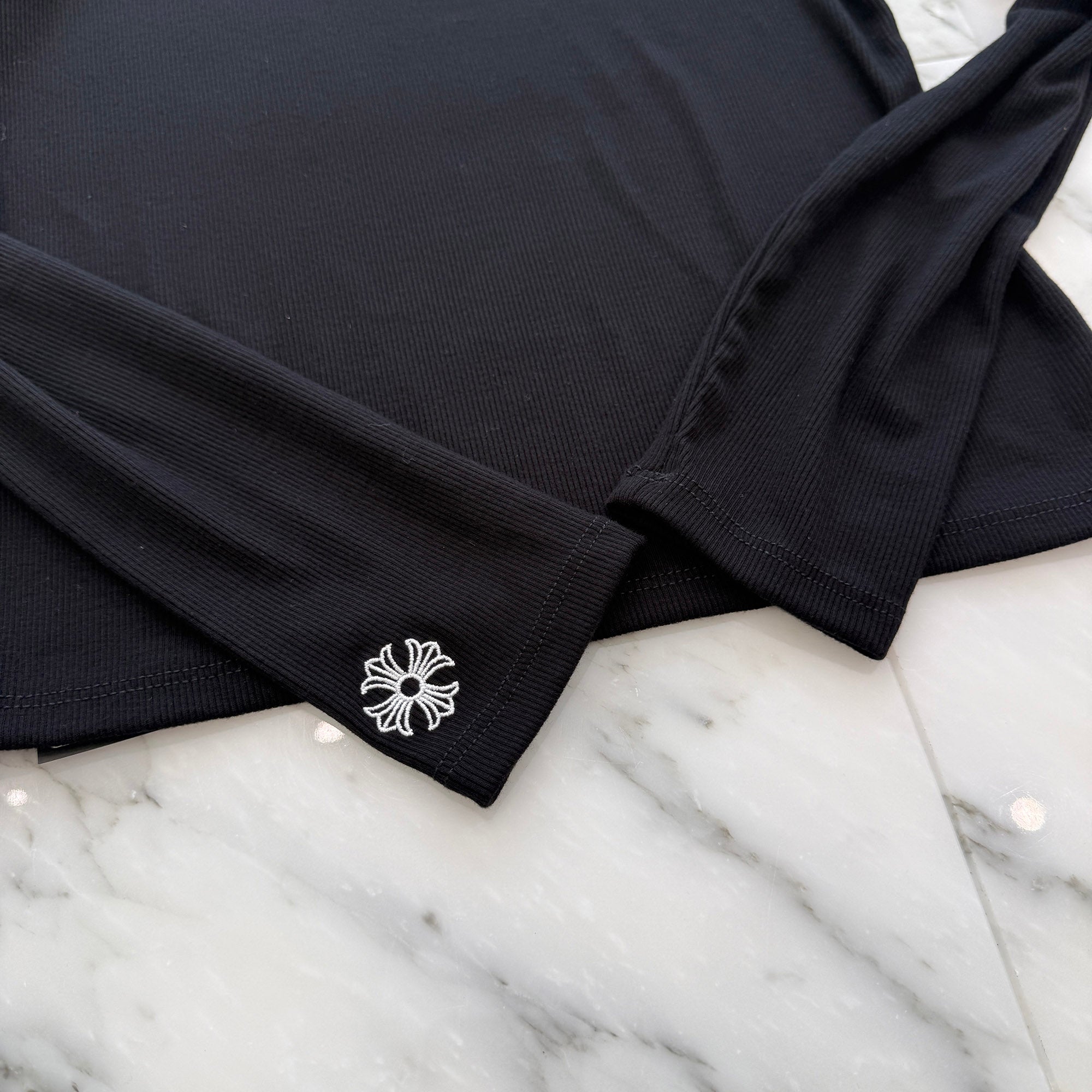 CHROME HEARTS Y NOT CH Plus Embroidery Rayon Long Sleeve Tee Size S クロムハーツ ワイノット CHプラス刺繍 レーヨン ロングスリーブTシャツ サイズS