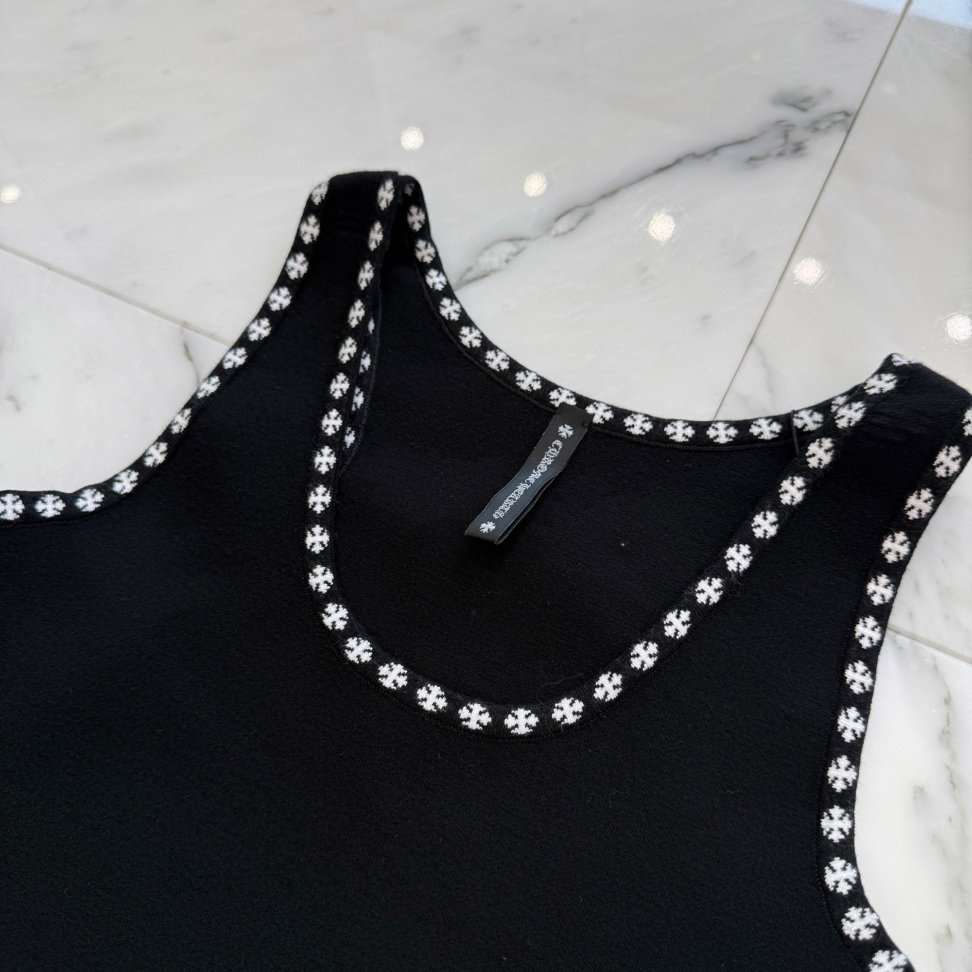 CHROME HEARTS CH Plus Jacquard Cropped Tank Top & Biker Shorts Set Up Size XS&S クロムハーツ CHプラス ジャカードクロップド タンクトップ&バイカーショーツ セットアップ サイズXS&S