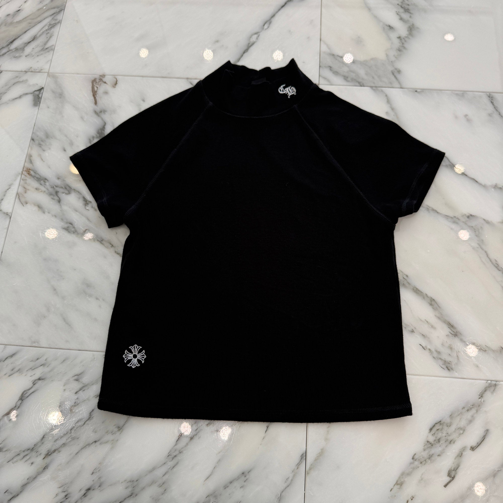 CHROME HEARTS BAD SEED CH Plus Mock Neck Tee Size S クロムハーツ バッドシード CHプラス モックネック Tシャツ サイズS
