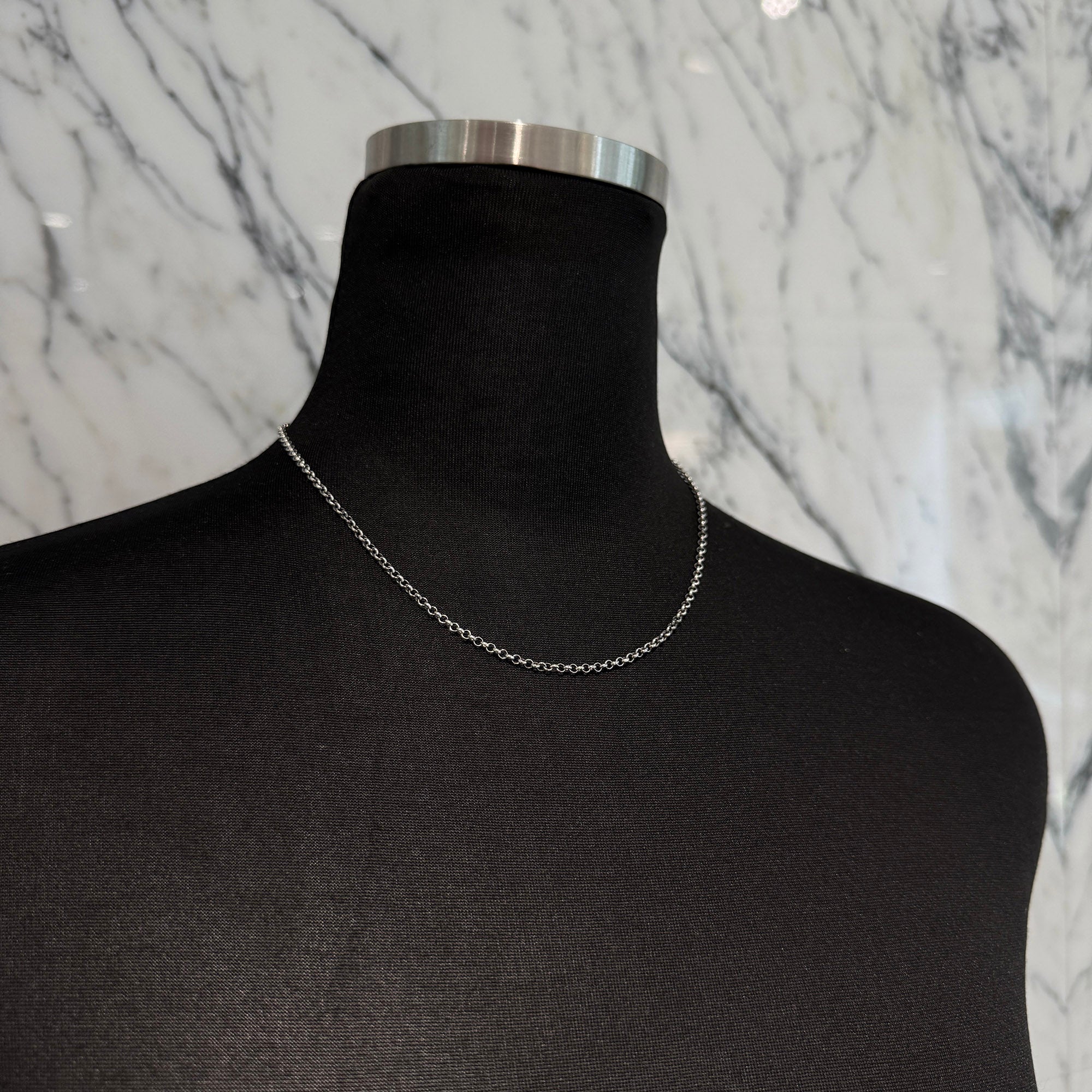 CHROME HEARTS Roll Chain Necklace Size 16 Inch クロムハーツ ロールチェーン ネックレス サイズ16インチ