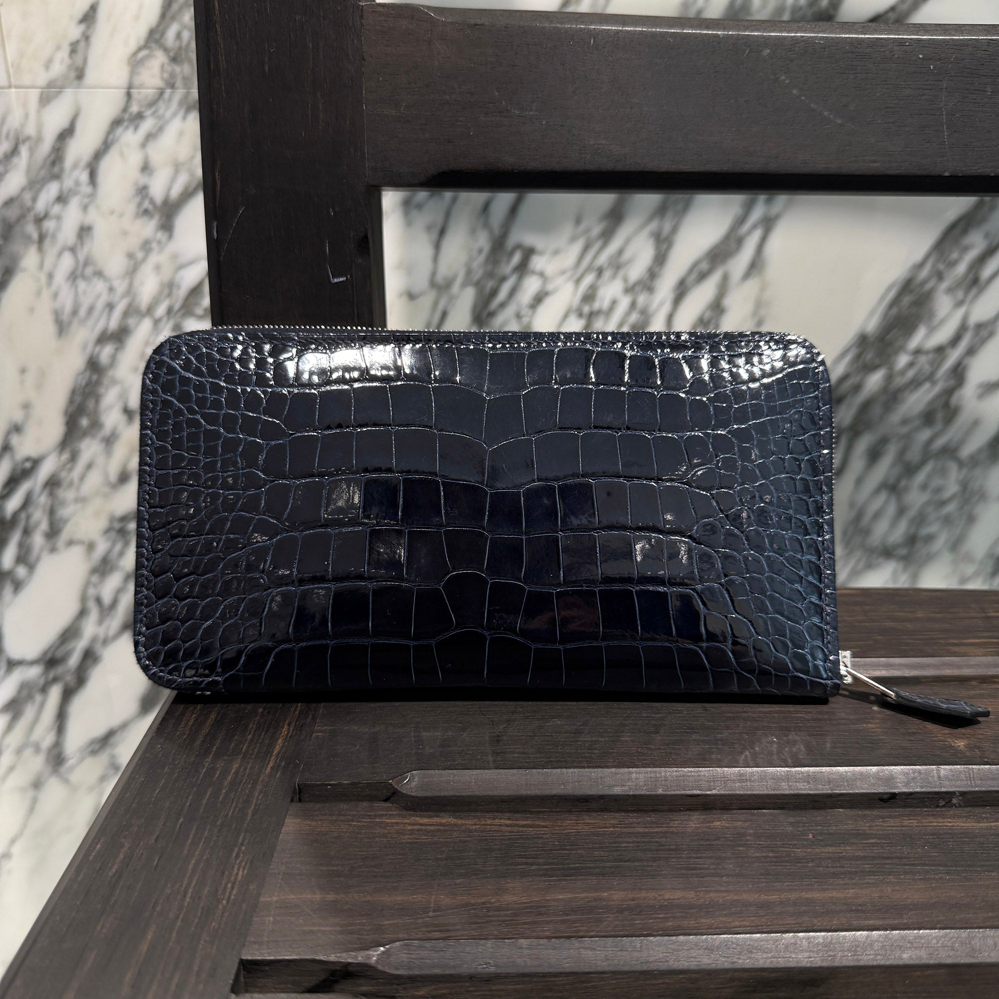 HERMES Azap Long Leather Wallet "Bleu Marine" Y刻印 エルメス アザップ ロング レザーウォレット "ブルーマリン" Y刻印