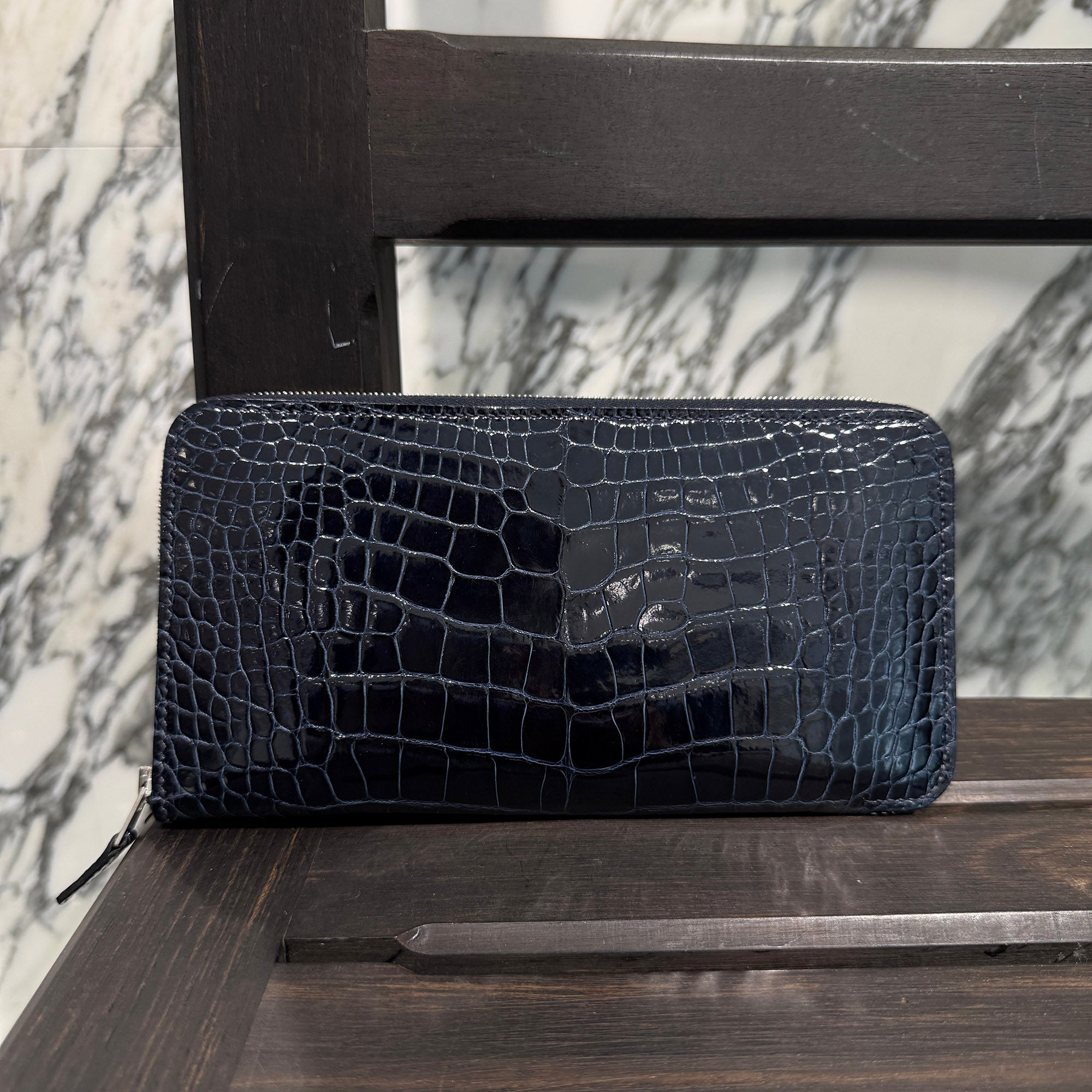 HERMES Azap Long Leather Wallet "Bleu Marine" Y刻印 エルメス アザップ ロング レザーウォレット "ブルーマリン" Y刻印