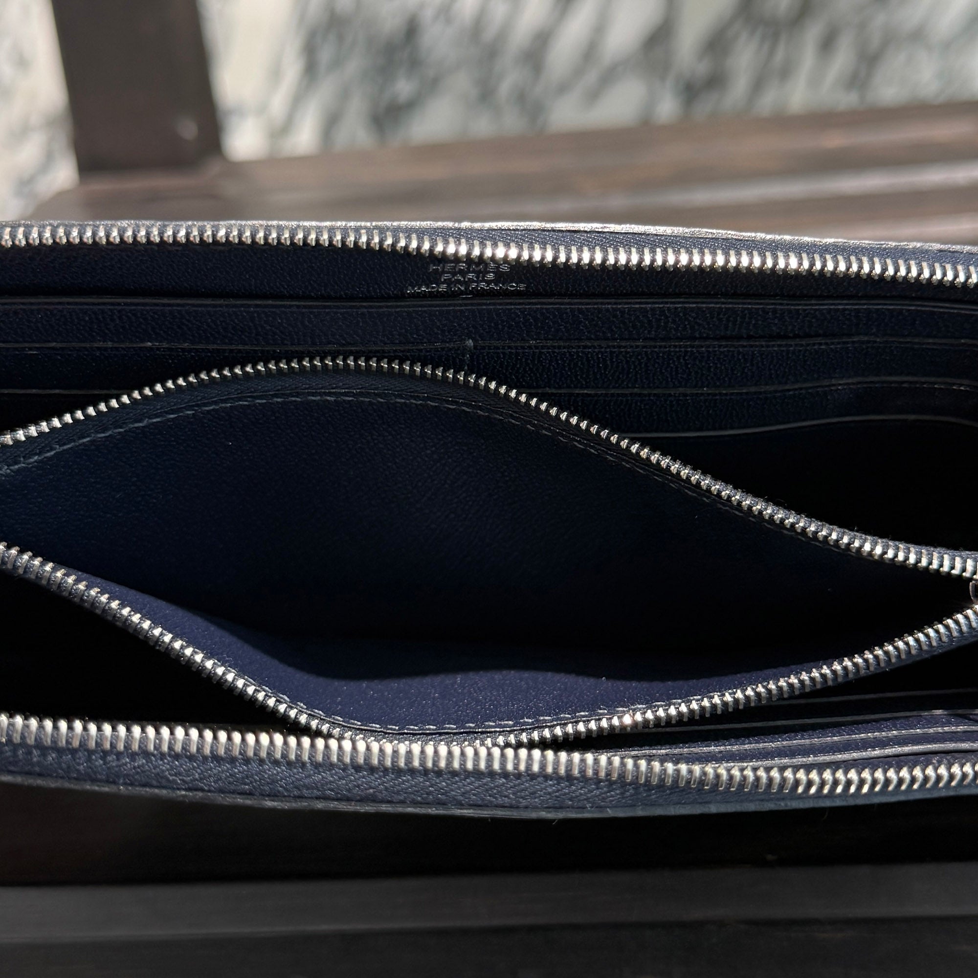 HERMES Azap Long Leather Wallet "Bleu Marine" Y刻印 エルメス アザップ ロング レザーウォレット "ブルーマリン" Y刻印