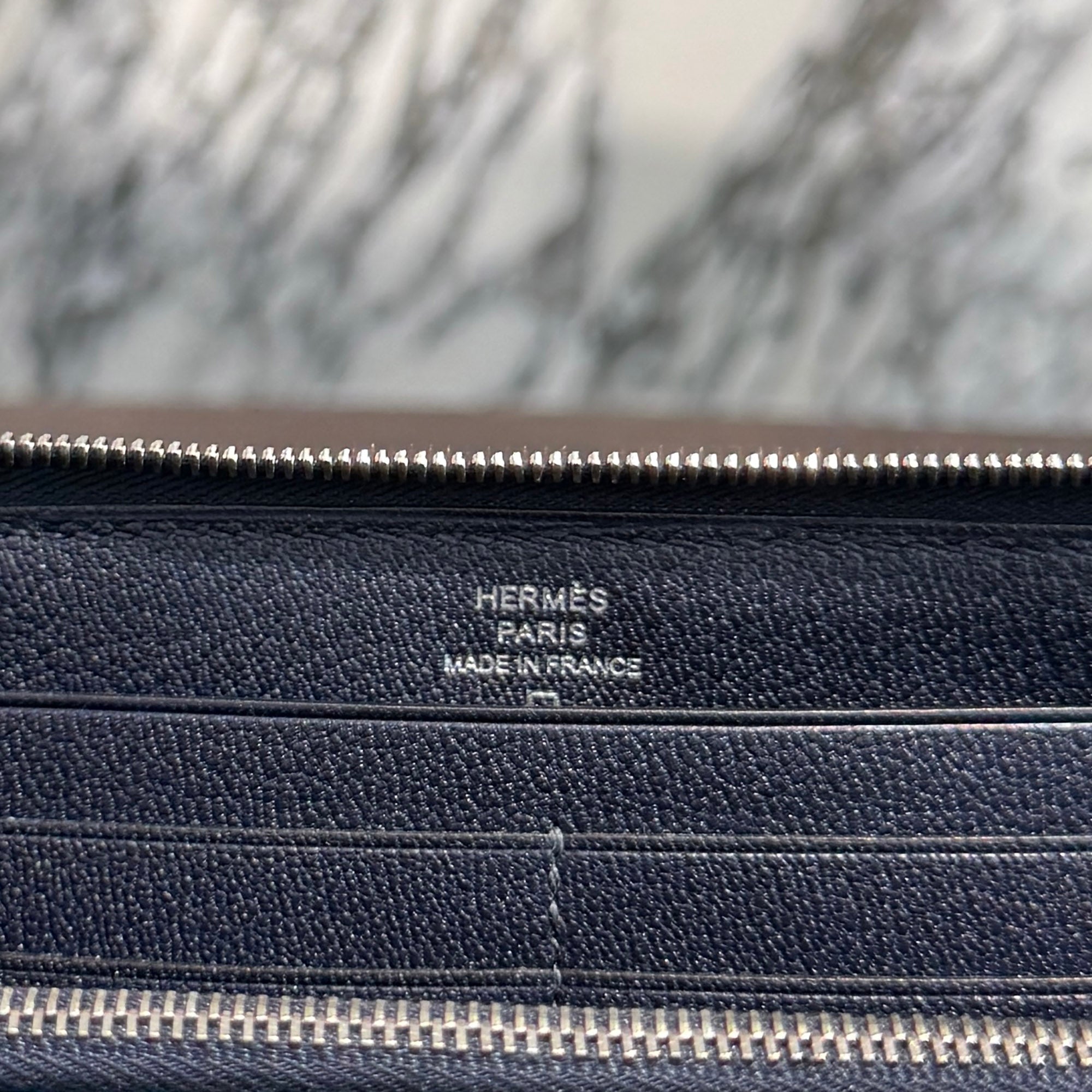 HERMES Azap Long Leather Wallet "Bleu Marine" Y刻印 エルメス アザップ ロング レザーウォレット "ブルーマリン" Y刻印