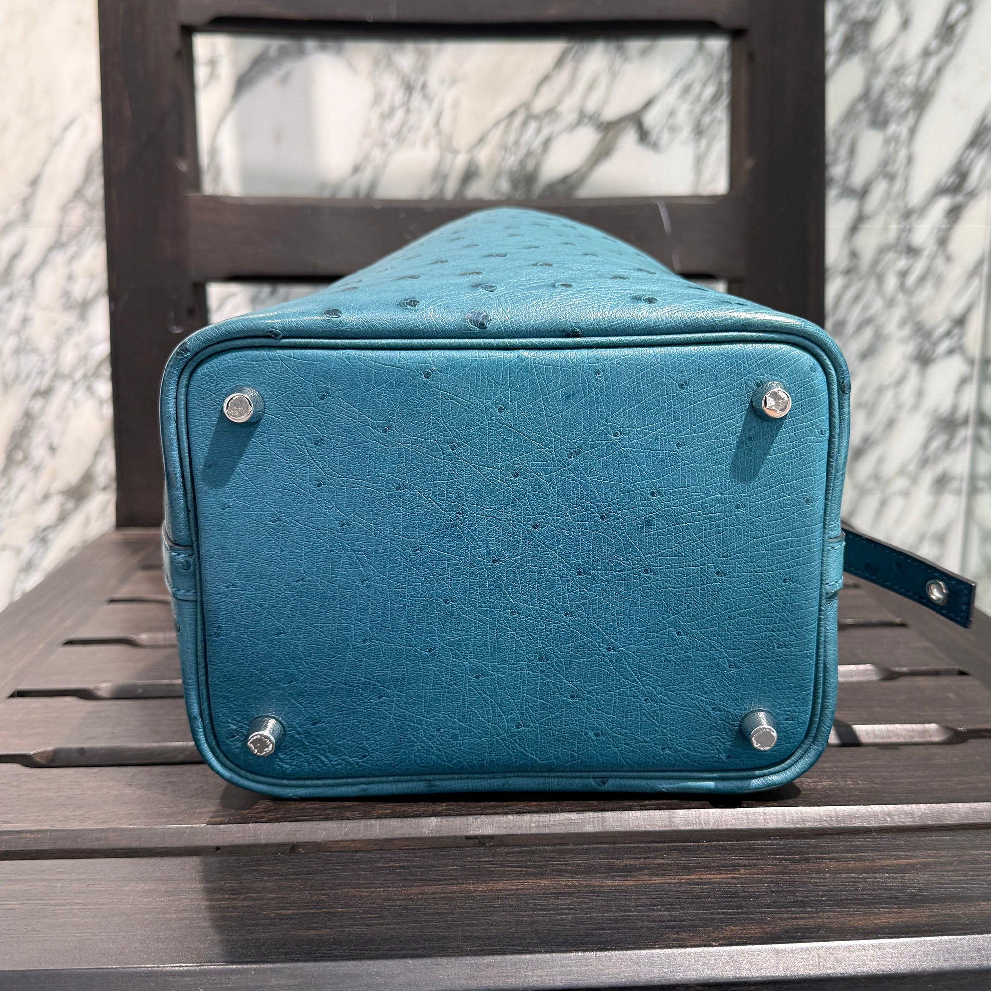 HERMES Picotin Lock PM OSTRICH "Colvert" A刻印 エルメス ピコタンロック PM オーストリッチ "コルヴェール" ハンドバッグ A刻印