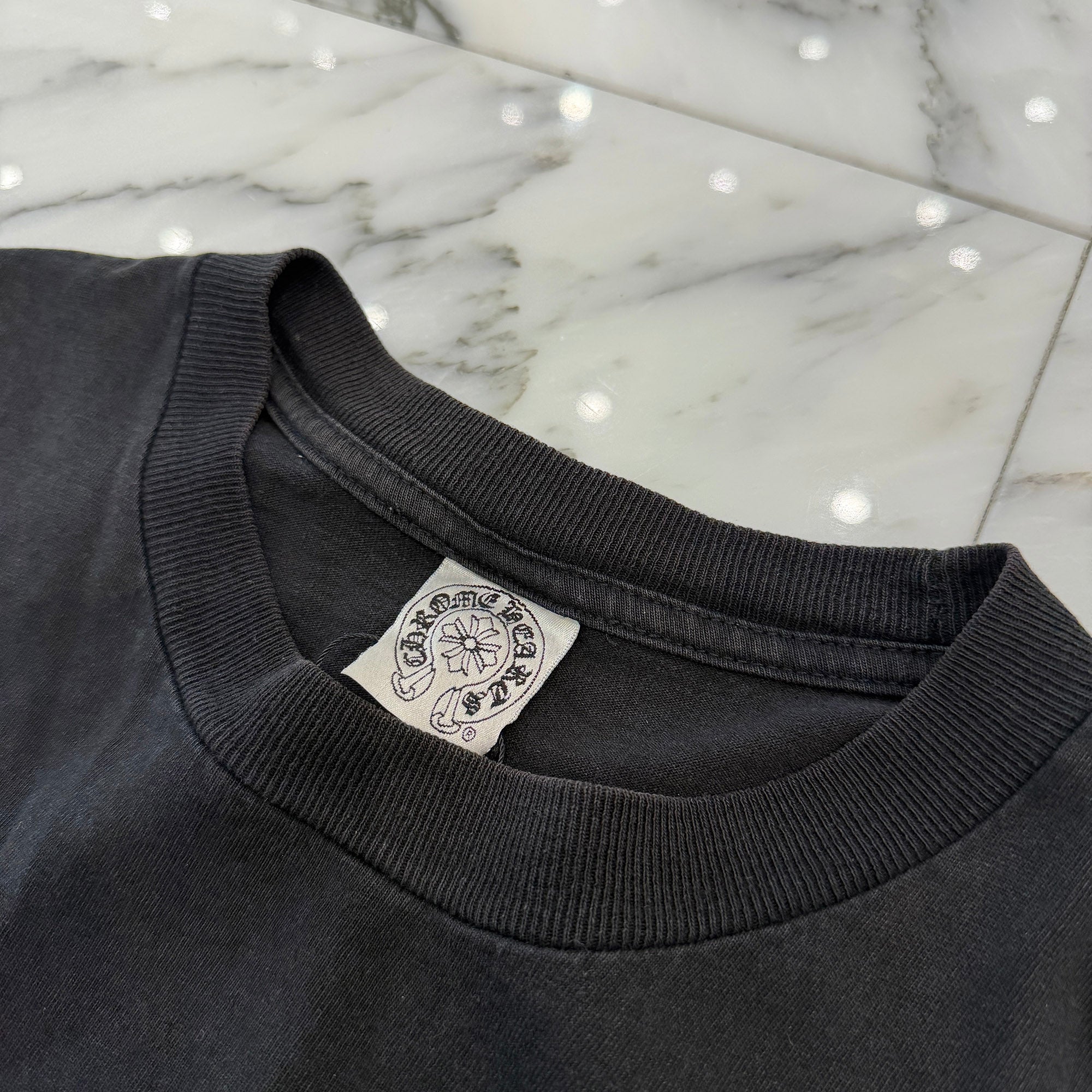 CHROME HEARTS CH Plus Scroll Gold Horseshoe Tee Size M クロムハーツ CHプラス スクロール ゴールド ホースシュー Tシャツ サイズM