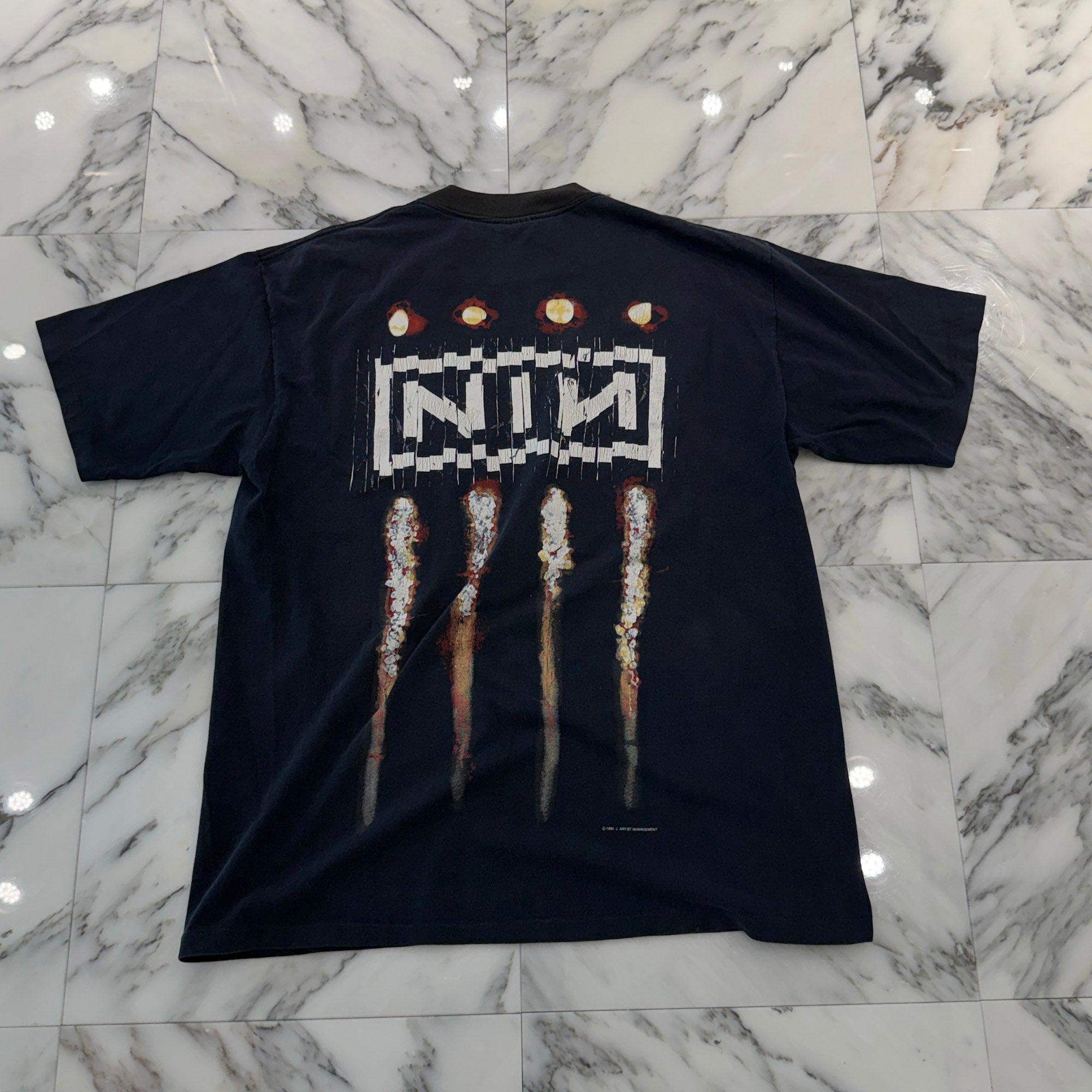 Vintage 90's NINE INCH NAILS "The Downward Spiral" 1994 All Sport S/S Tee Size XL ヴィンテージ 90's ナインインチネイルズ "ザ ダウンワードスパイラル" 1994 オールスポーツ社製 Tシャツ サイズXL