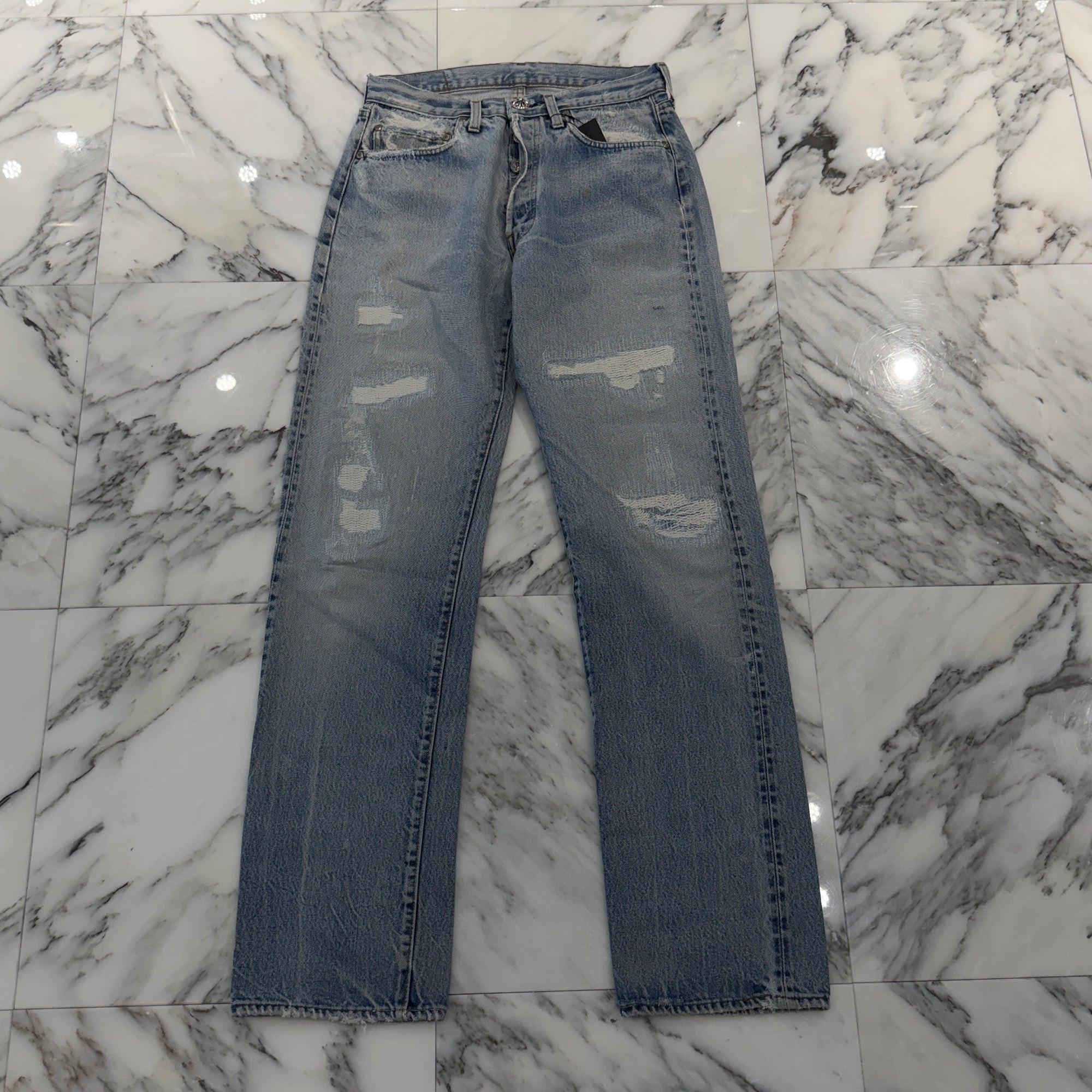 CHROME HEARTS × Levi's VNTG Cross Ball Button Denim Pants Size 31 クロムハーツ × リーバイス ヴィンテージ クロスボールボタン デニムパンツ サイズ31