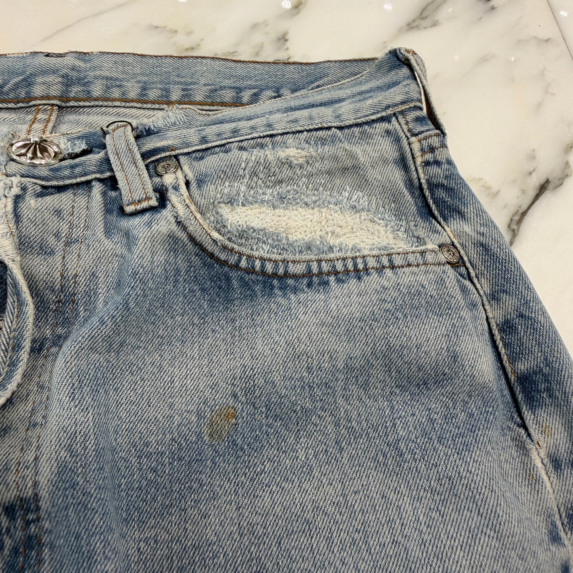 CHROME HEARTS × Levi's VNTG Cross Ball Button Denim Pants Size 31 クロムハーツ × リーバイス ヴィンテージ クロスボールボタン デニムパンツ サイズ31